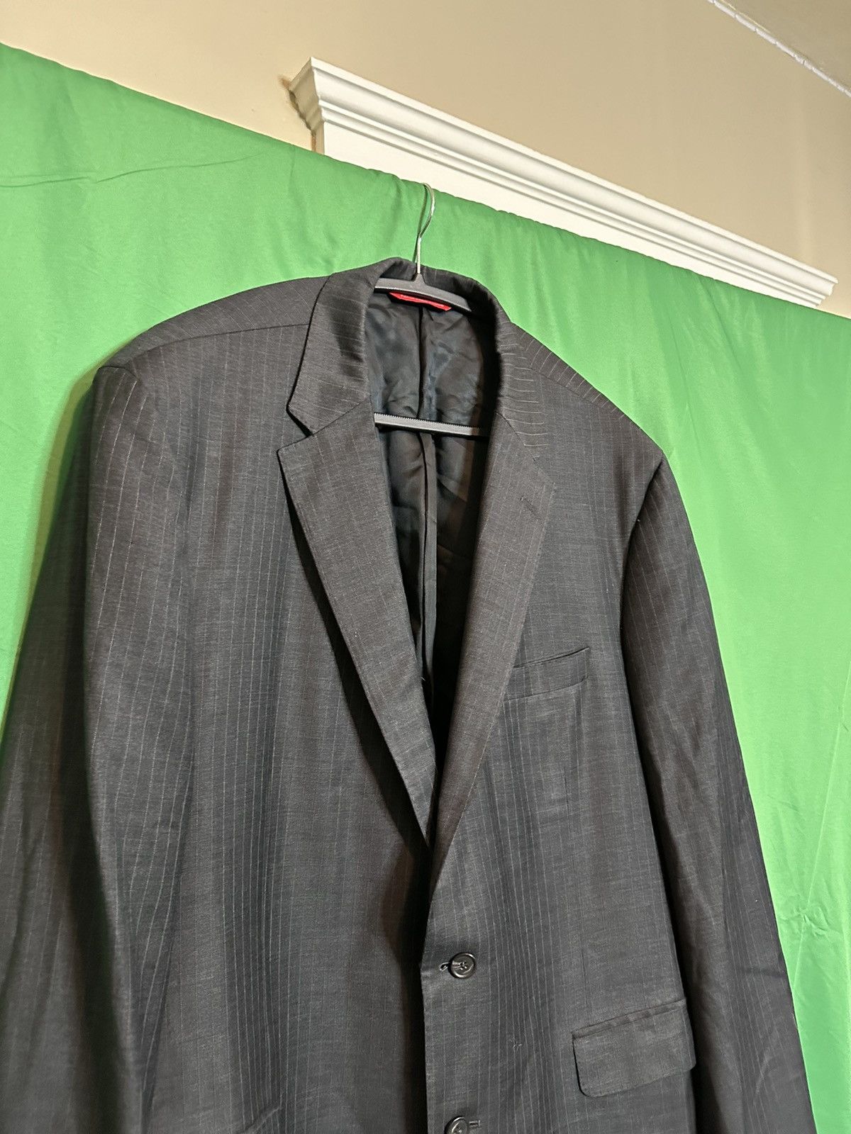 Samuelsohn $1200 Super 130s wool pinstriped blazer jacket Size 48R - 2 Thumbnail