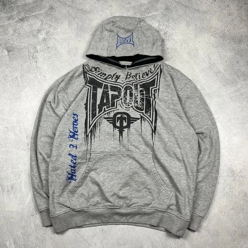 Tapout × Vintage Vintage TapOut Distressed Y2K Oversized Hoodie Size US XXL / EU 58 / 5 - 1 Thumbnail