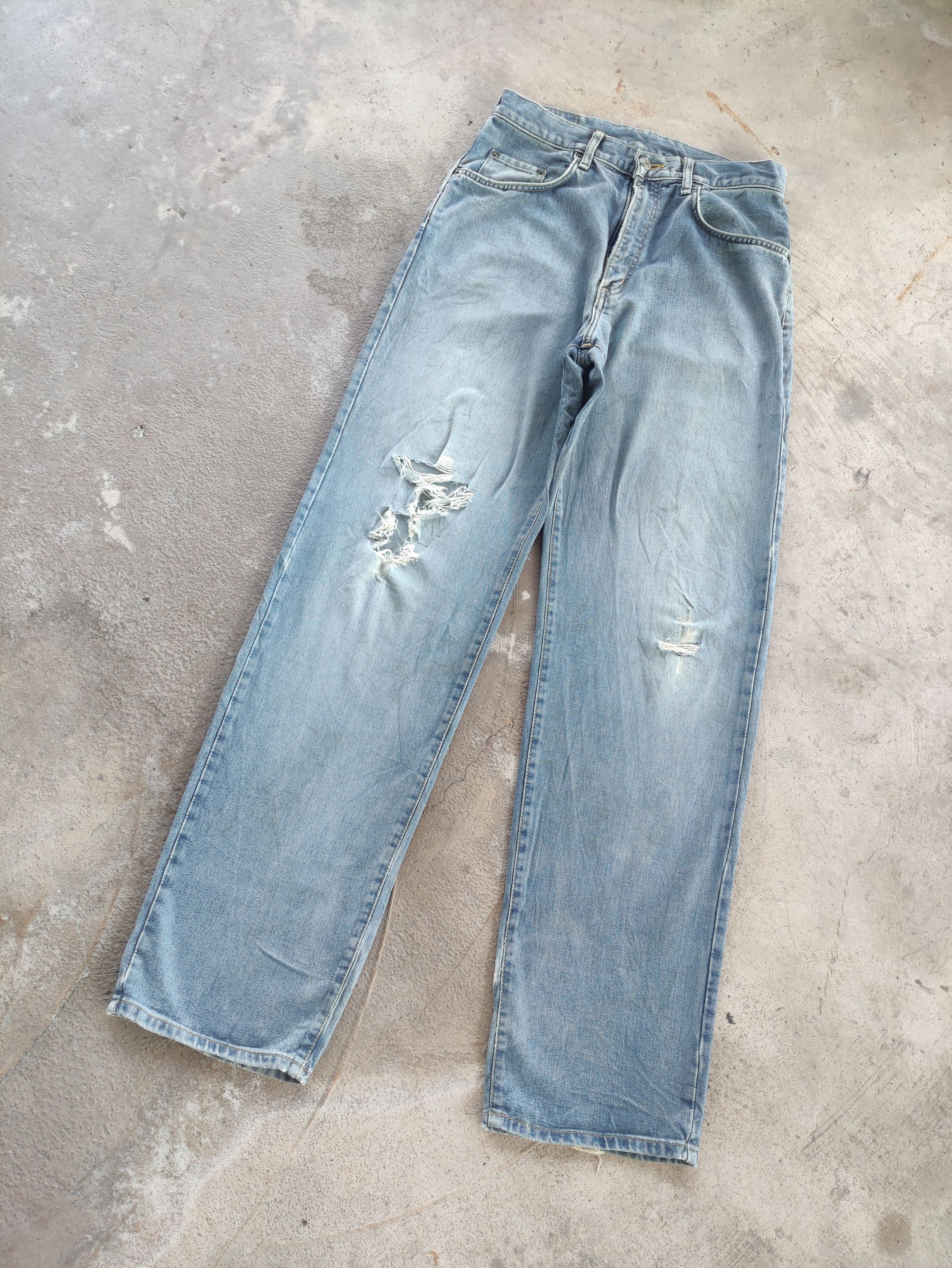 Edwin Vintage Edwin Jean Distressed Faded Denim Pants Size US 31 - 2 Thumbnail
