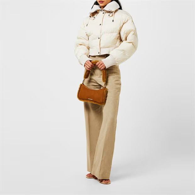 Jacquemus o1g2r1mq1024 Courte Puffer Jacket in Cream Size S / US 4 / IT 40 - 6 Thumbnail