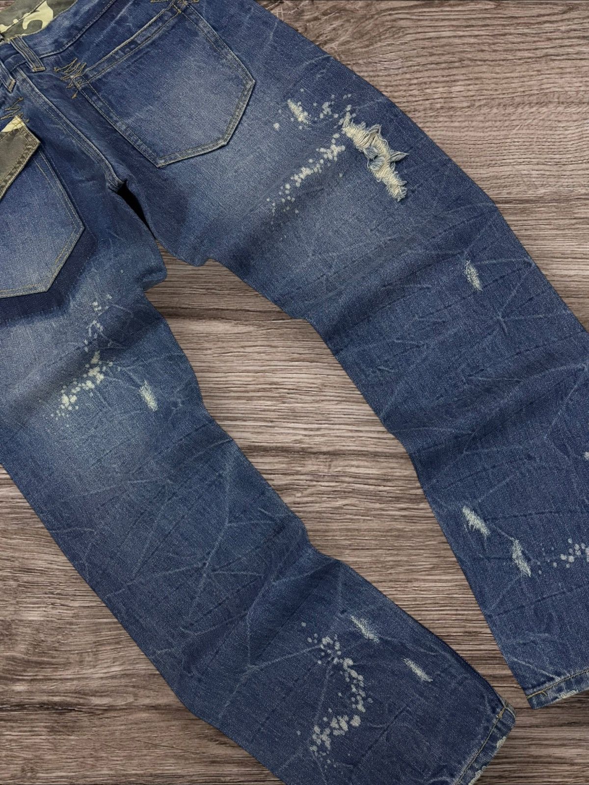 Jun Takahashi Japan Camo Undercover Inspired Grunge Ripped Jeans Size US 30 / EU 46 - 5 Thumbnail