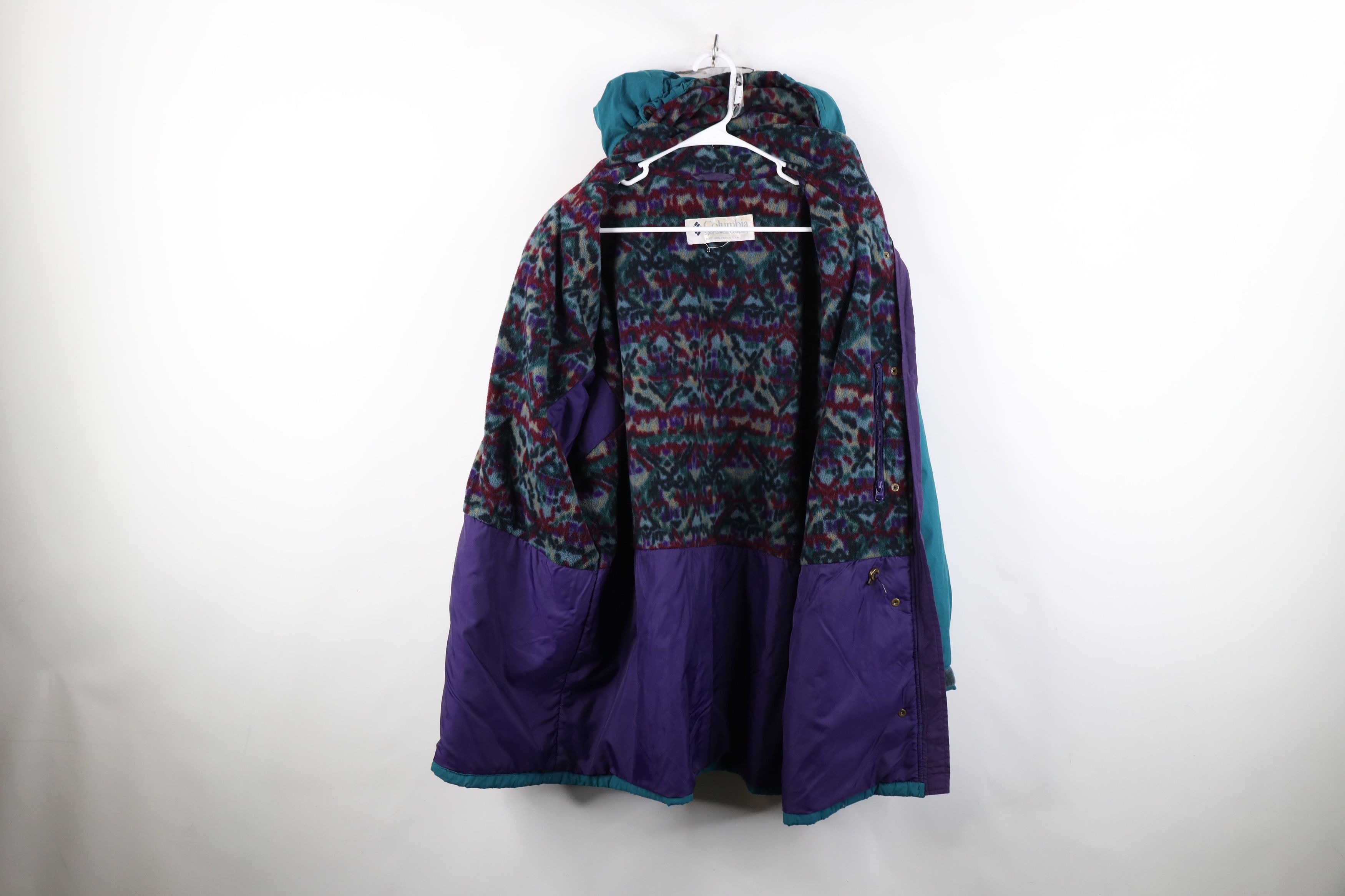 Columbia Vintage 90s Columbia Fleece Lined Hooded Parka Jacket Size 3XL / US 20-22 - 9 Thumbnail