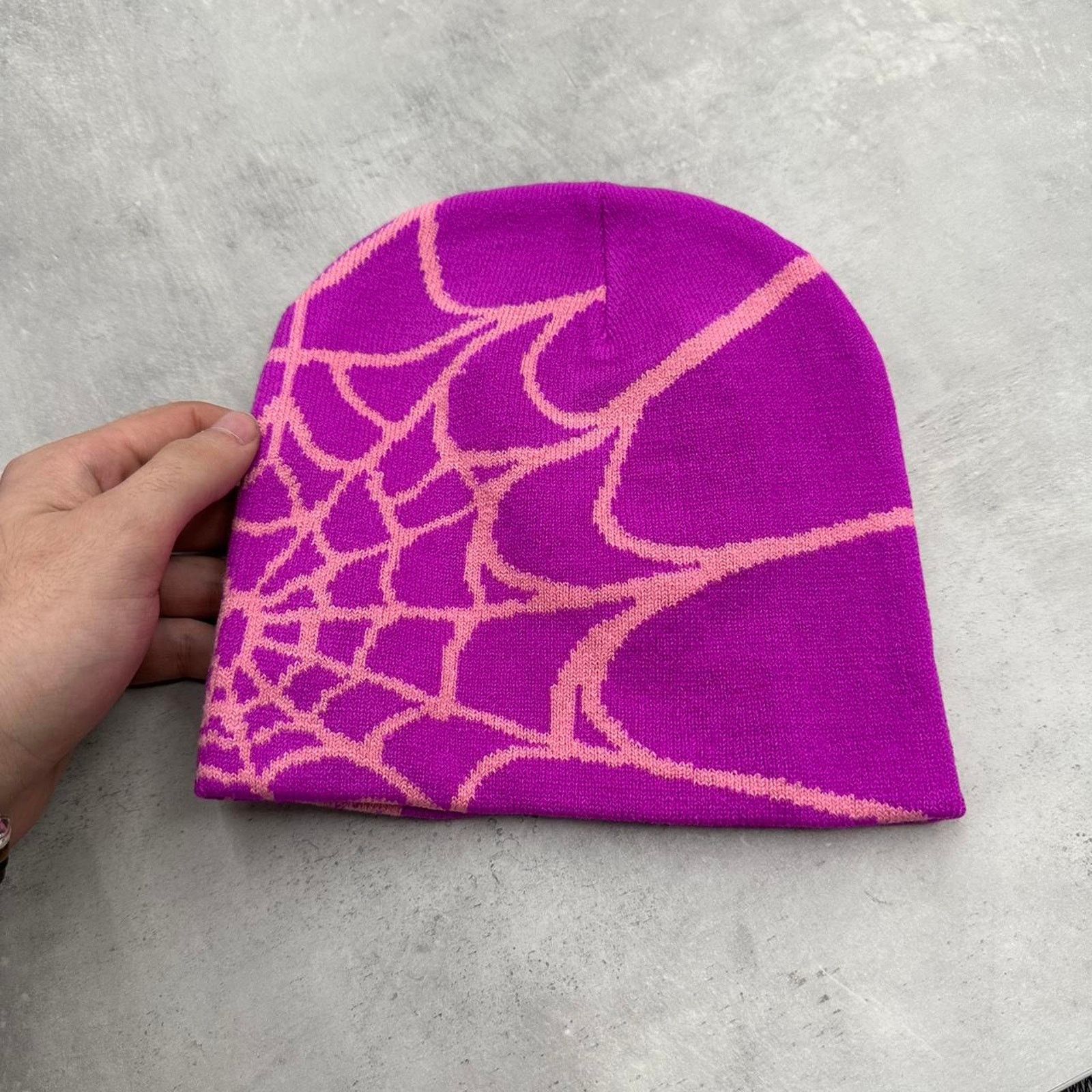 Other Vintage Style Pink Spider Web Beanie Hat Accessory Size ONE SIZE - 1 Thumbnail