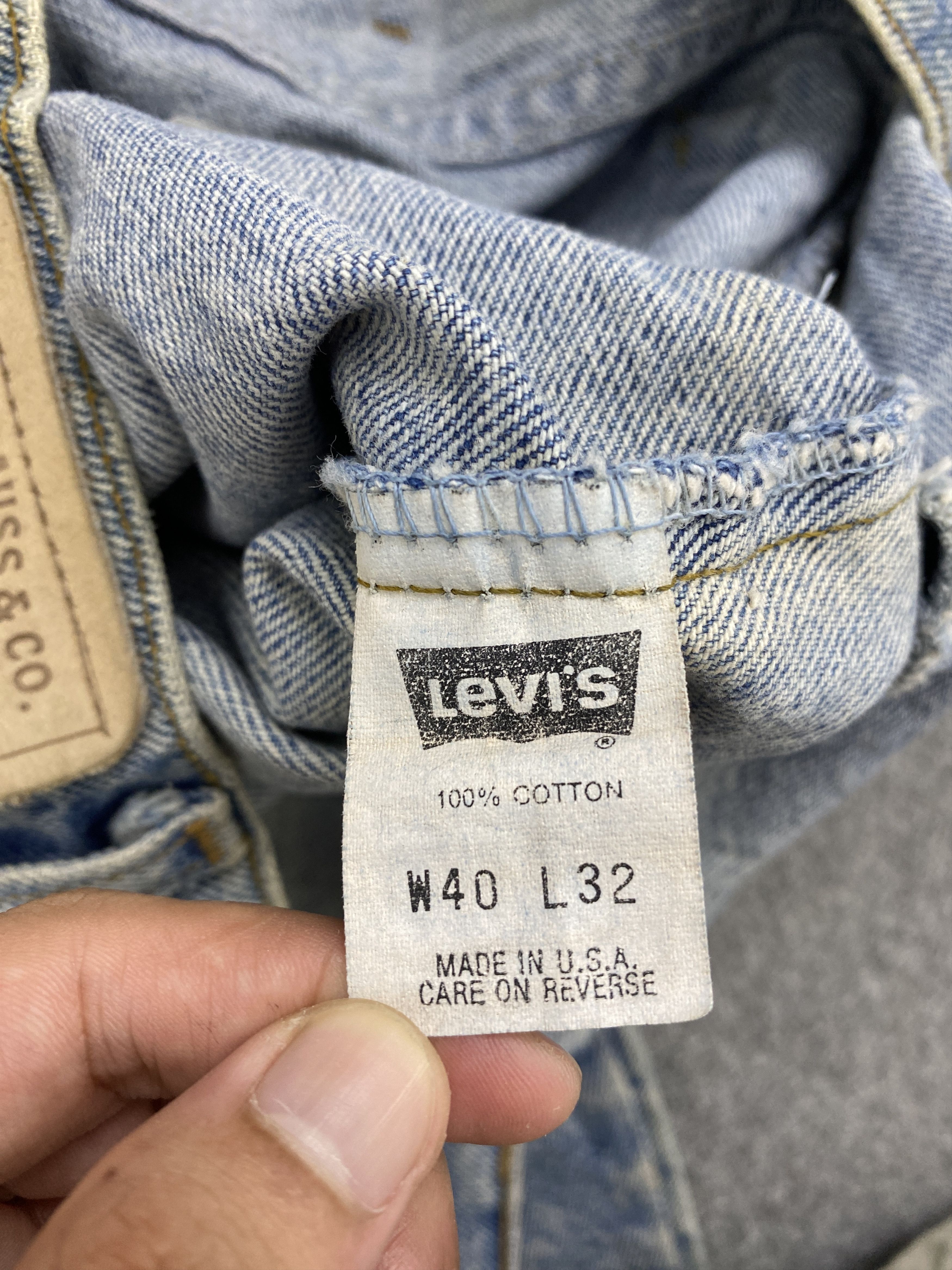 Levi's Vintage 90s Levis 545 Faded Blue Jeans S0038 Size US 39 - 7 Thumbnail