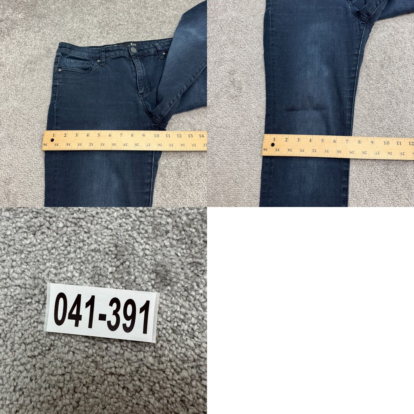 Vintage KUT from The Kloth Donna High Rise Ankle Skinny Jeans Womens 10 Dark Wash Denim Blue Skinny Jeans Women Size 10 Regular 32 Inseam 26 in Jeans Size 32" / US 10 / IT 46 - 10 Thumbnail