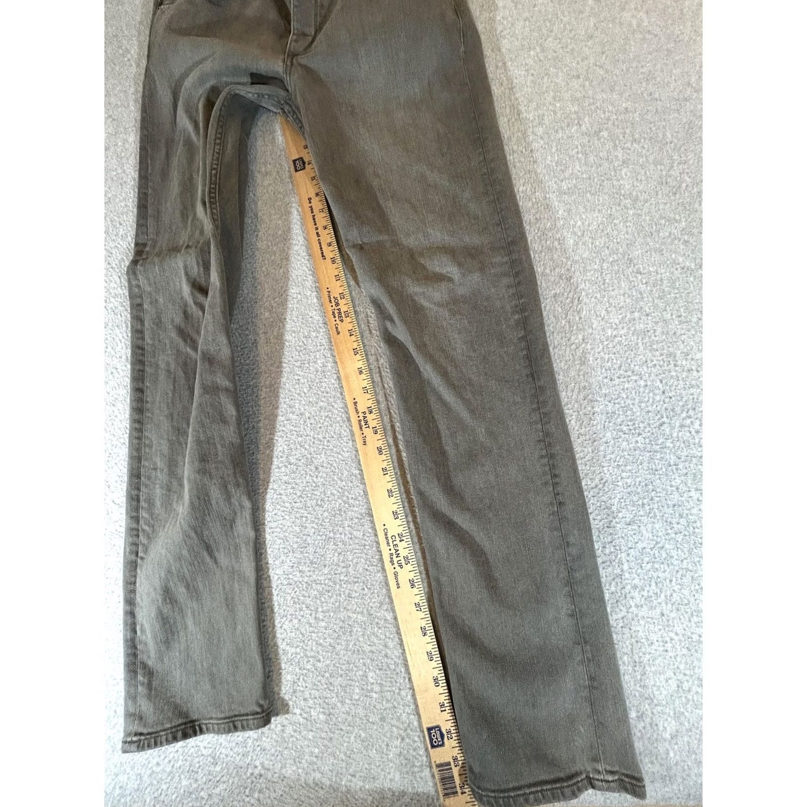Rag & Bone rag & bone Jeans Mens 34x34 Slim Skinny Charcoal Gray Denim Stretch Button Fly Jeans Size US 34 / EU 50 - 3 Thumbnail