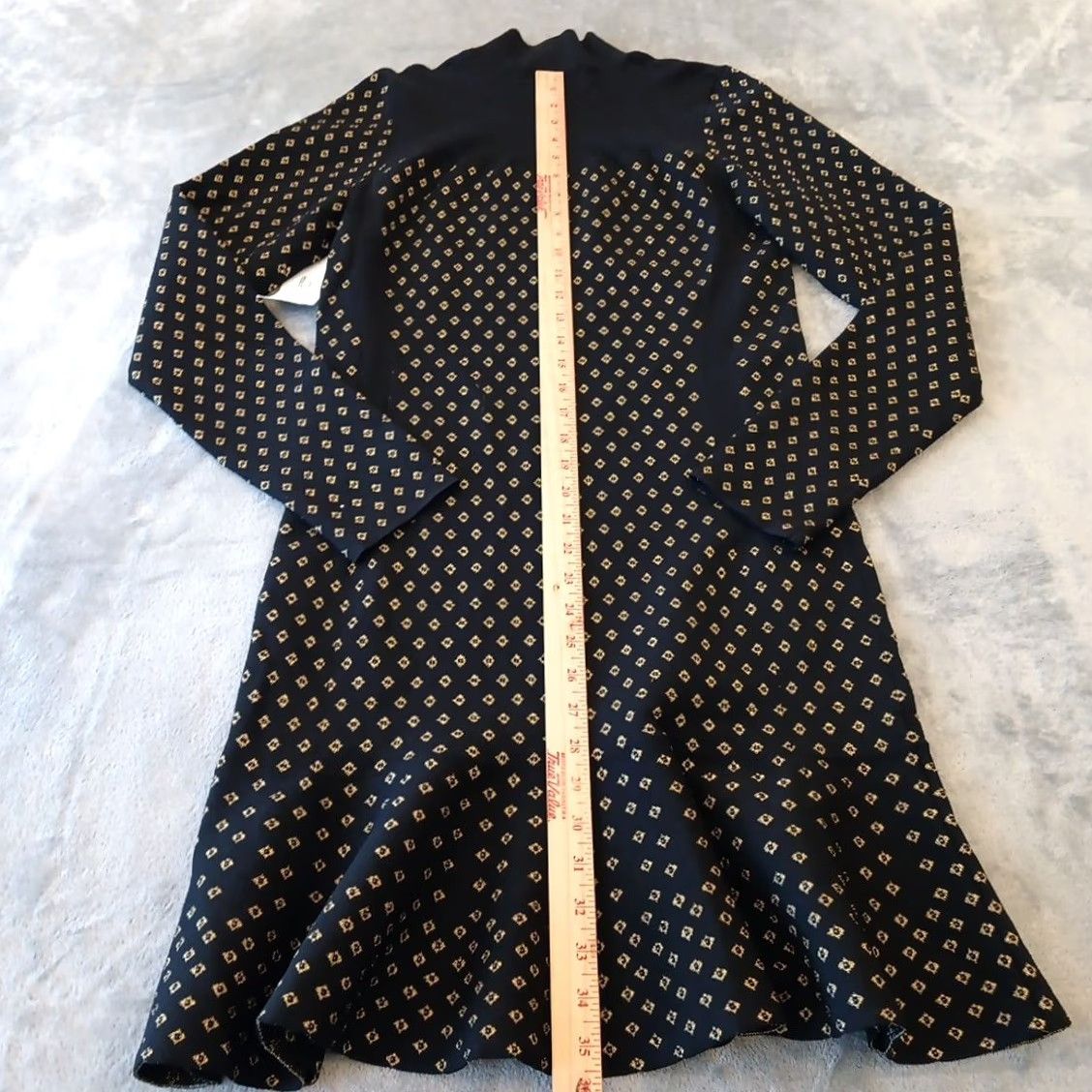 Nicole Miller Nicole Miller Sheath Dress XL Black Geometric Midi Long Sleeve Pullover New Size XL / US 12-14 / IT 48-50 - 5 Thumbnail