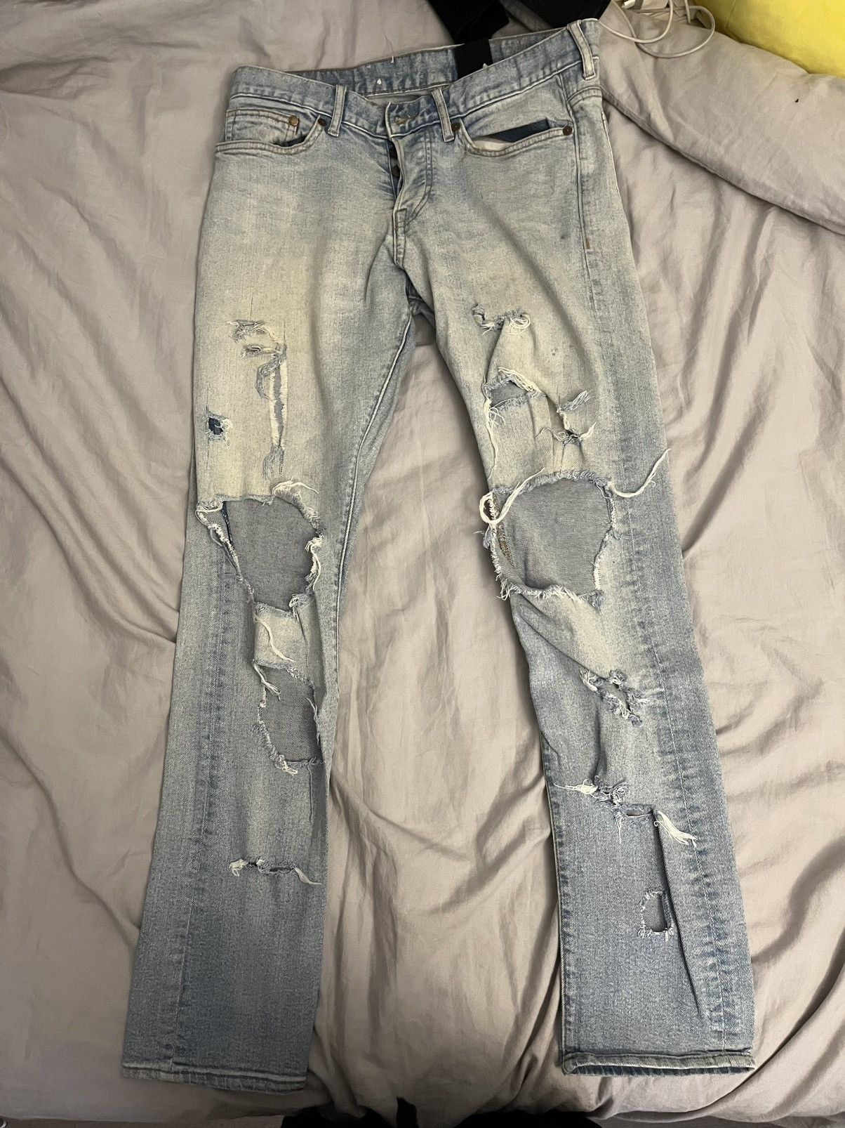 Other Light blue denim distressed Size US 30 / EU 46 - 1 Thumbnail