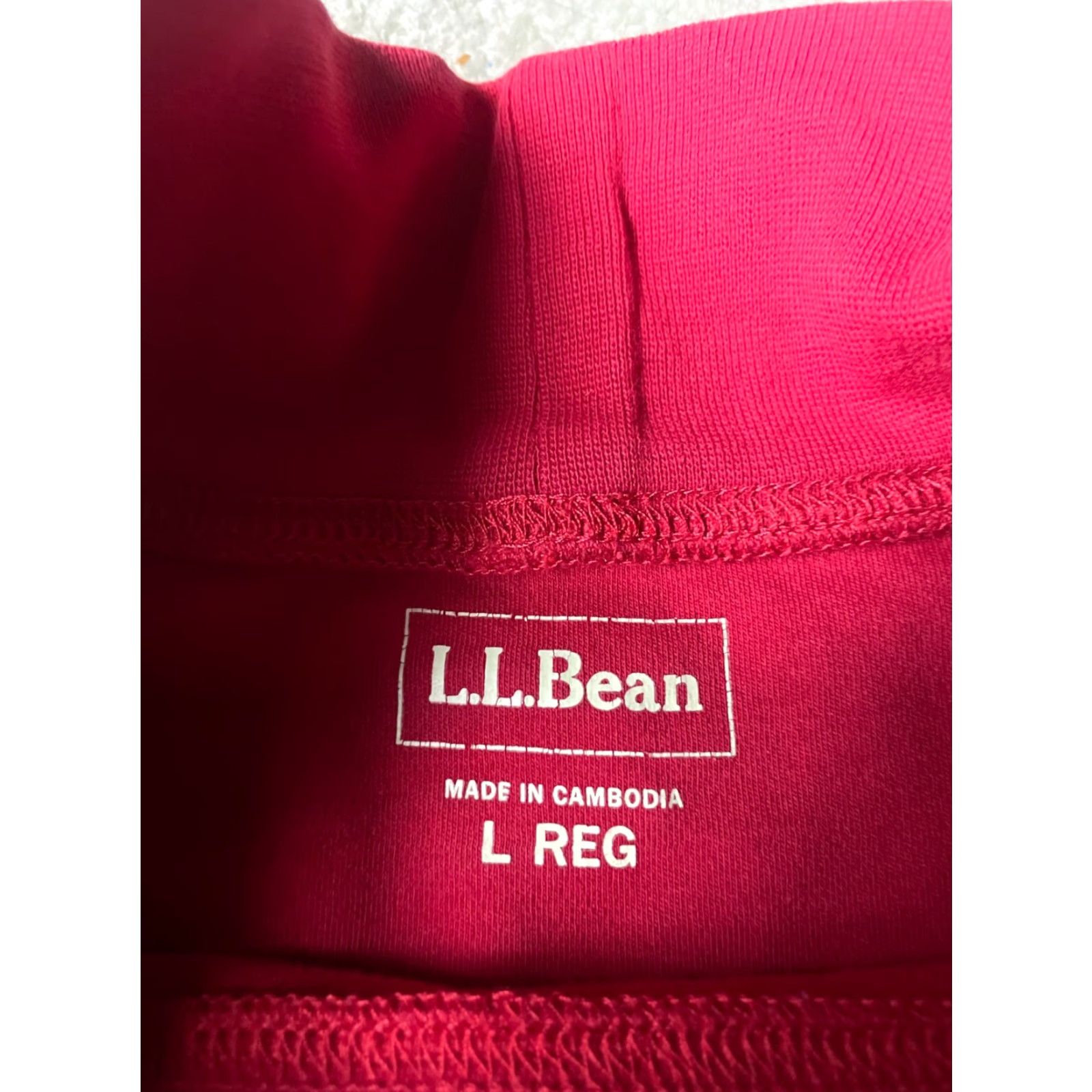 Vintage L.L.Bean Sweater Men's Size Large Reg. Red Long Sleeve Mock Neck Pullover Size L / US 10 / IT 46 - 3 Thumbnail