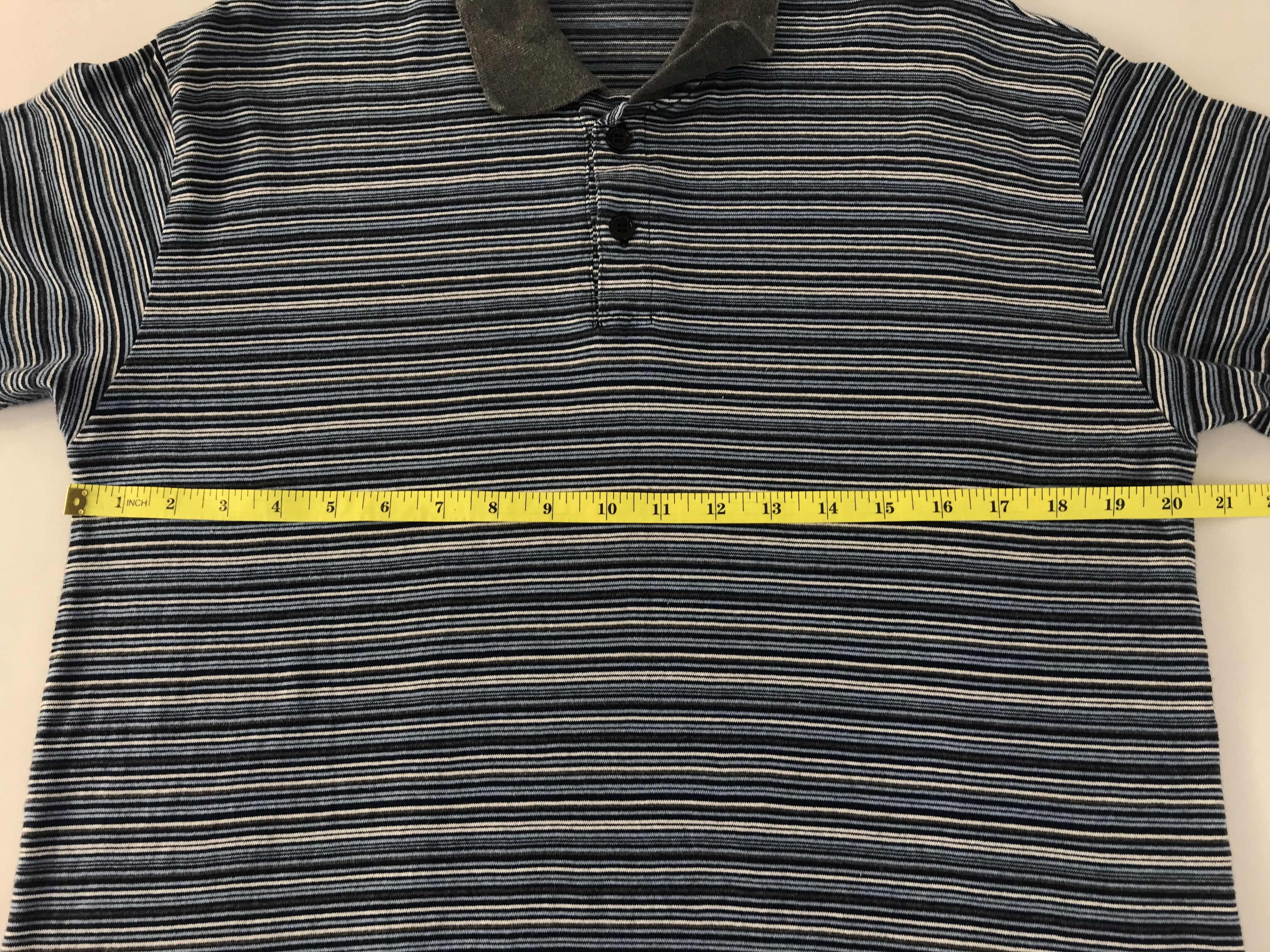 Issey Miyake IM Product Issey Miyake Striped Polo Tee Size US M / EU 48-50 / 2 - 9 Thumbnail