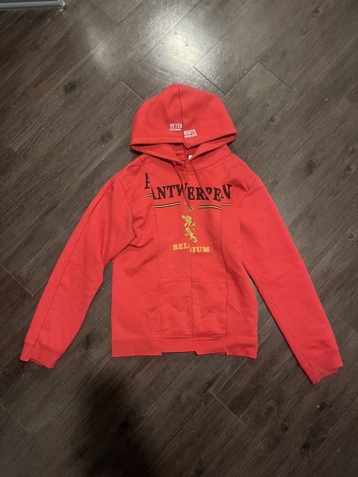 Vetements Vetements Red Antwerpen Hoodie | Grailed