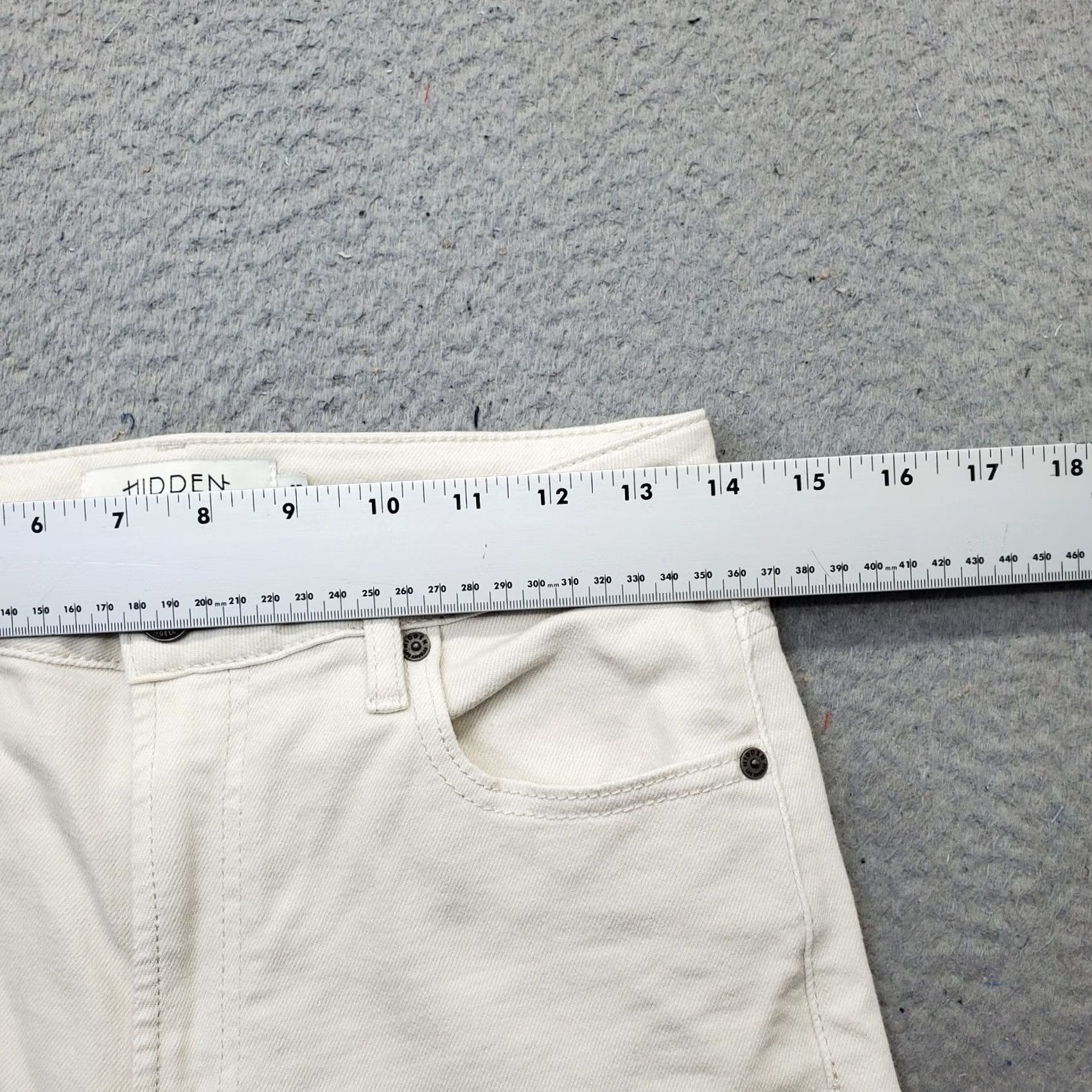 Vintage Hidden Womens Jeans Size 27 White Crop Wide-Leg Vtg Tracey Sea Salt Wash HD1551ST-SS Jeans Size 27" / US 4 / IT 40 - 6 Thumbnail