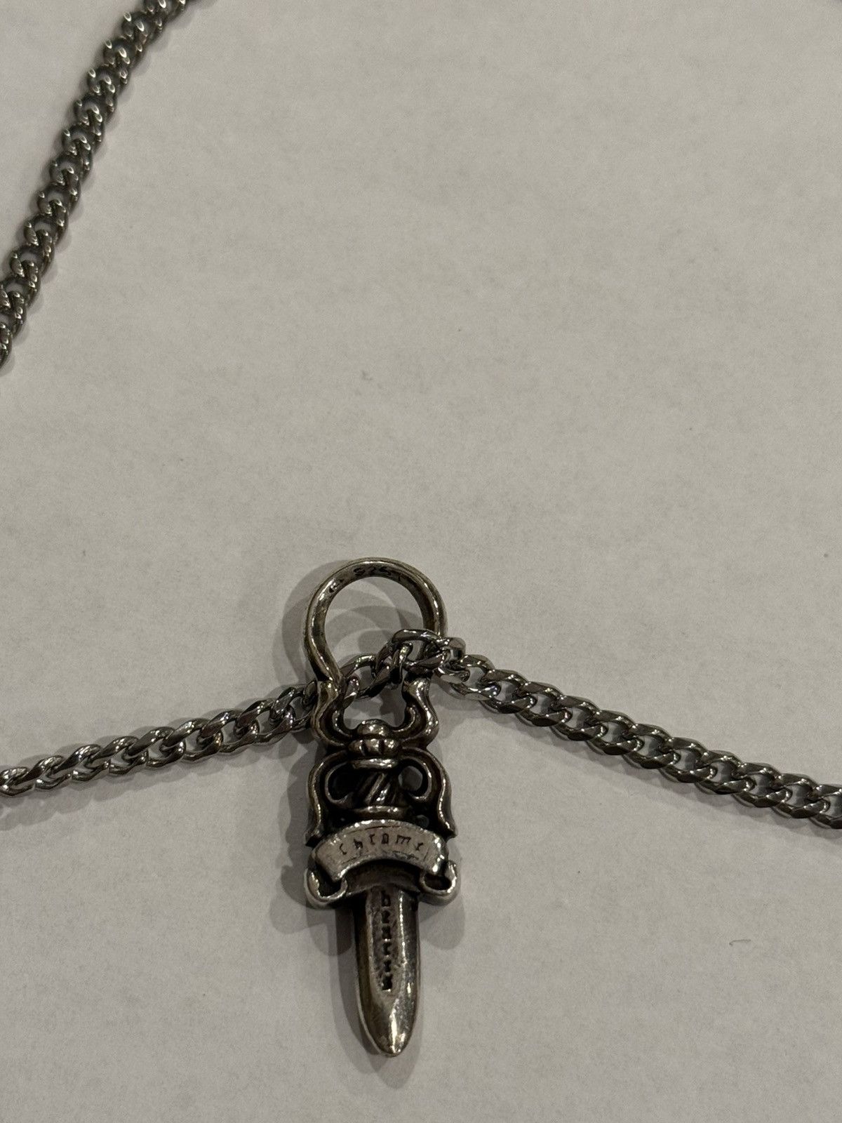 Chrome Hearts Chrome Hearts Dagger Pendant Cuban Link Chain Necklace 925 Size ONE SIZE - 7 Thumbnail