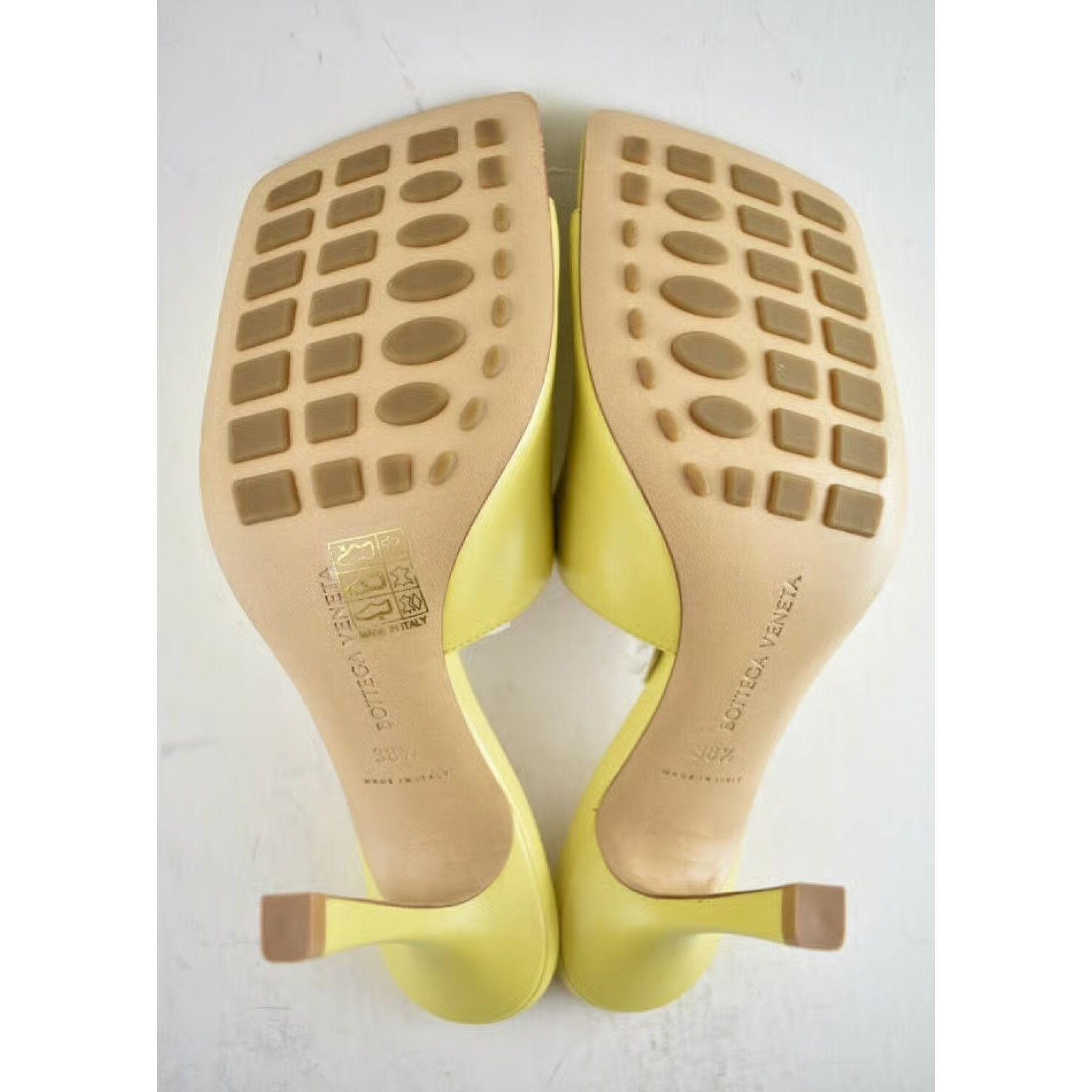 Bottega Veneta Bottega Veneta Stretch Square Toe Pear Leather Sandal Size US 8.5 / IT 38.5 - 12 Thumbnail