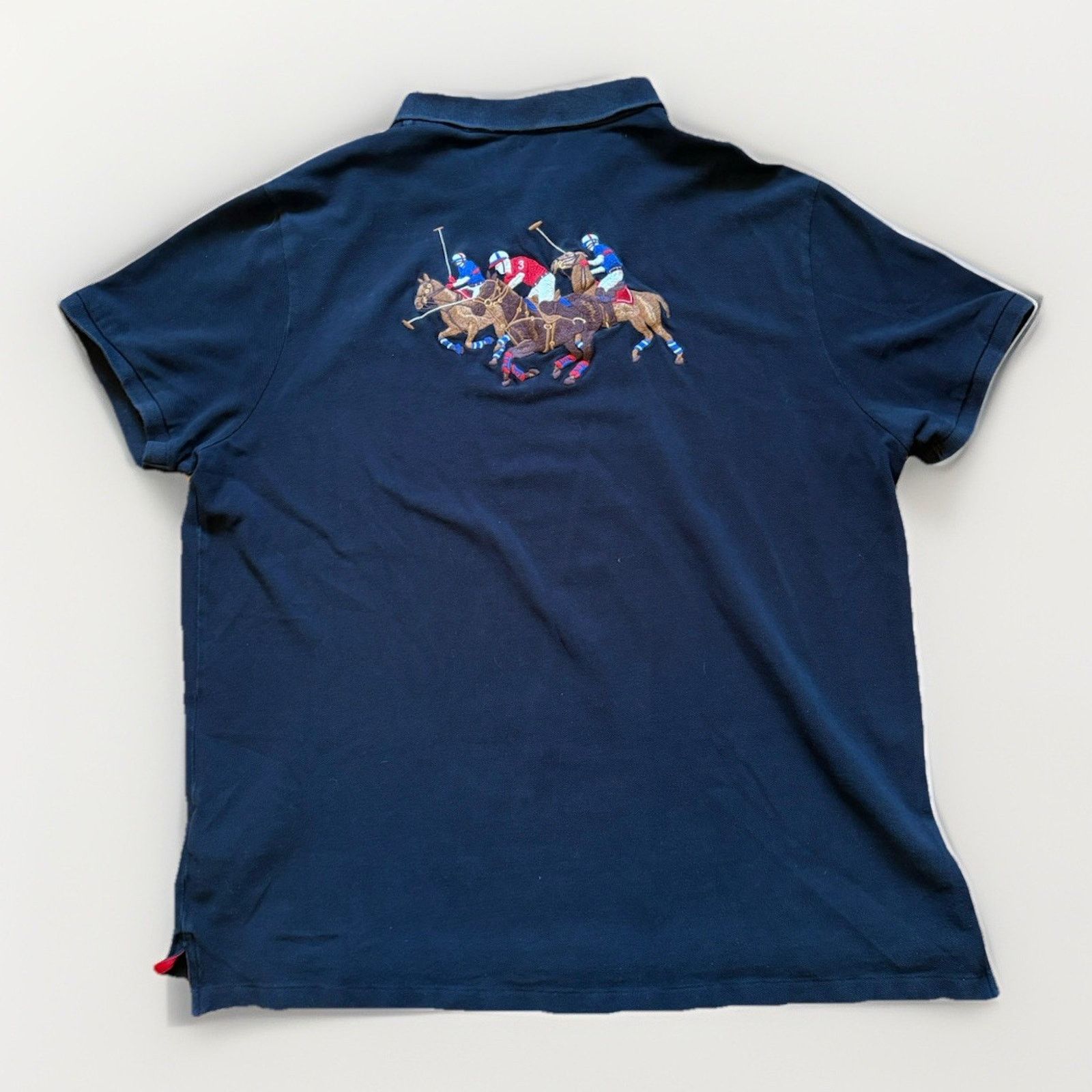 Polo Ralph Lauren Rare Vintage Ralph Lauren 2XL Custom Slim Triple Pony Polo Size US XXL / EU 58 / 5 - 2 Thumbnail