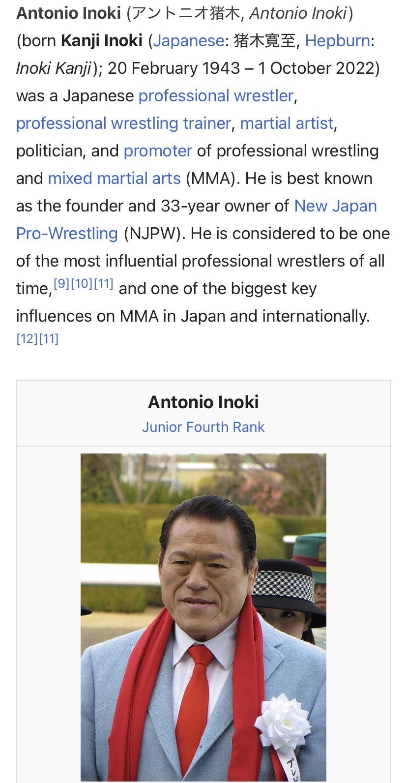Vintage Vintage Antonio Inoki Professional wrestling in Japan Tees Size US L / EU 52-54 / 3 - 9 Thumbnail