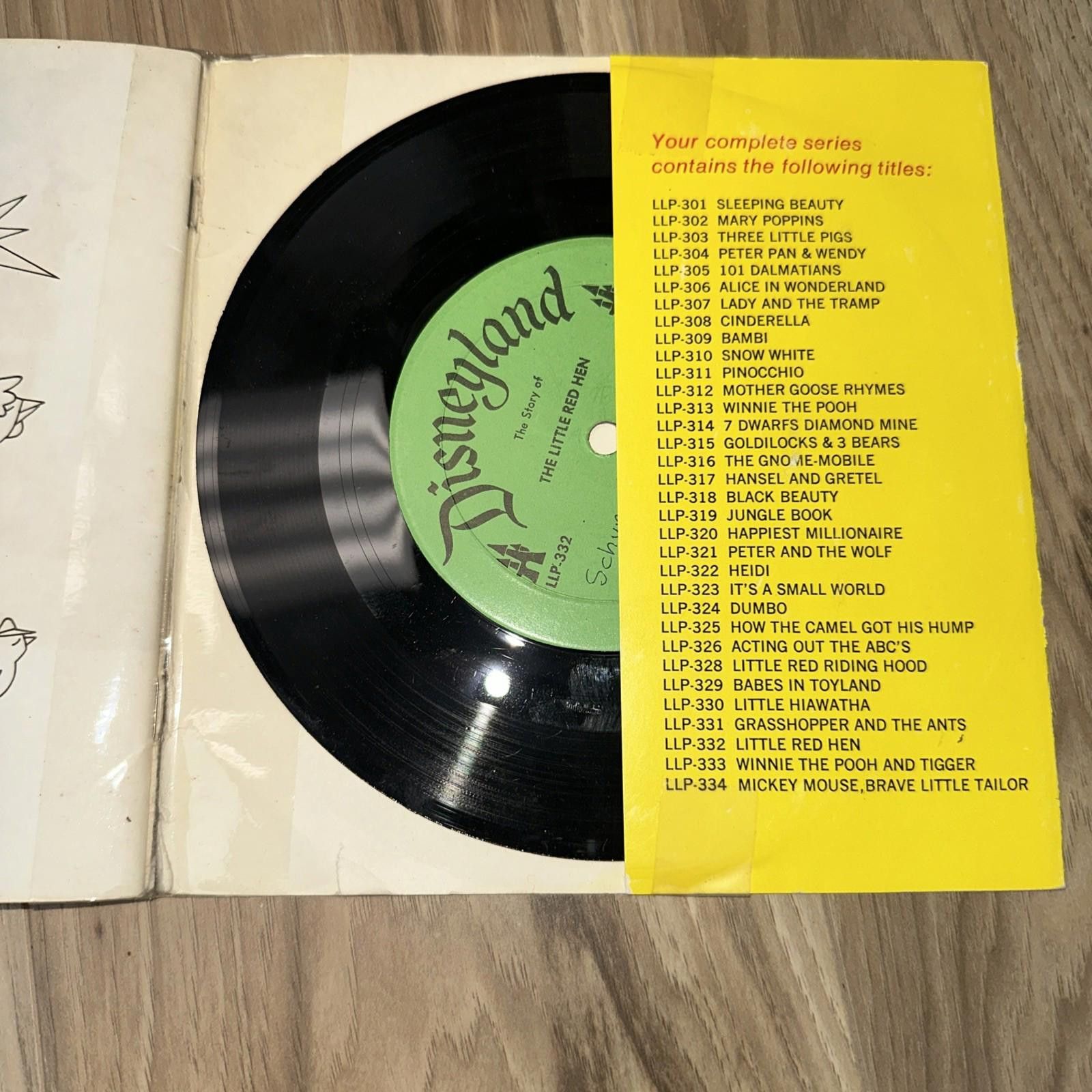 Other The Little Red Hen Disneyland Record And Book Vinyl New Size ONE SIZE - 3 Thumbnail