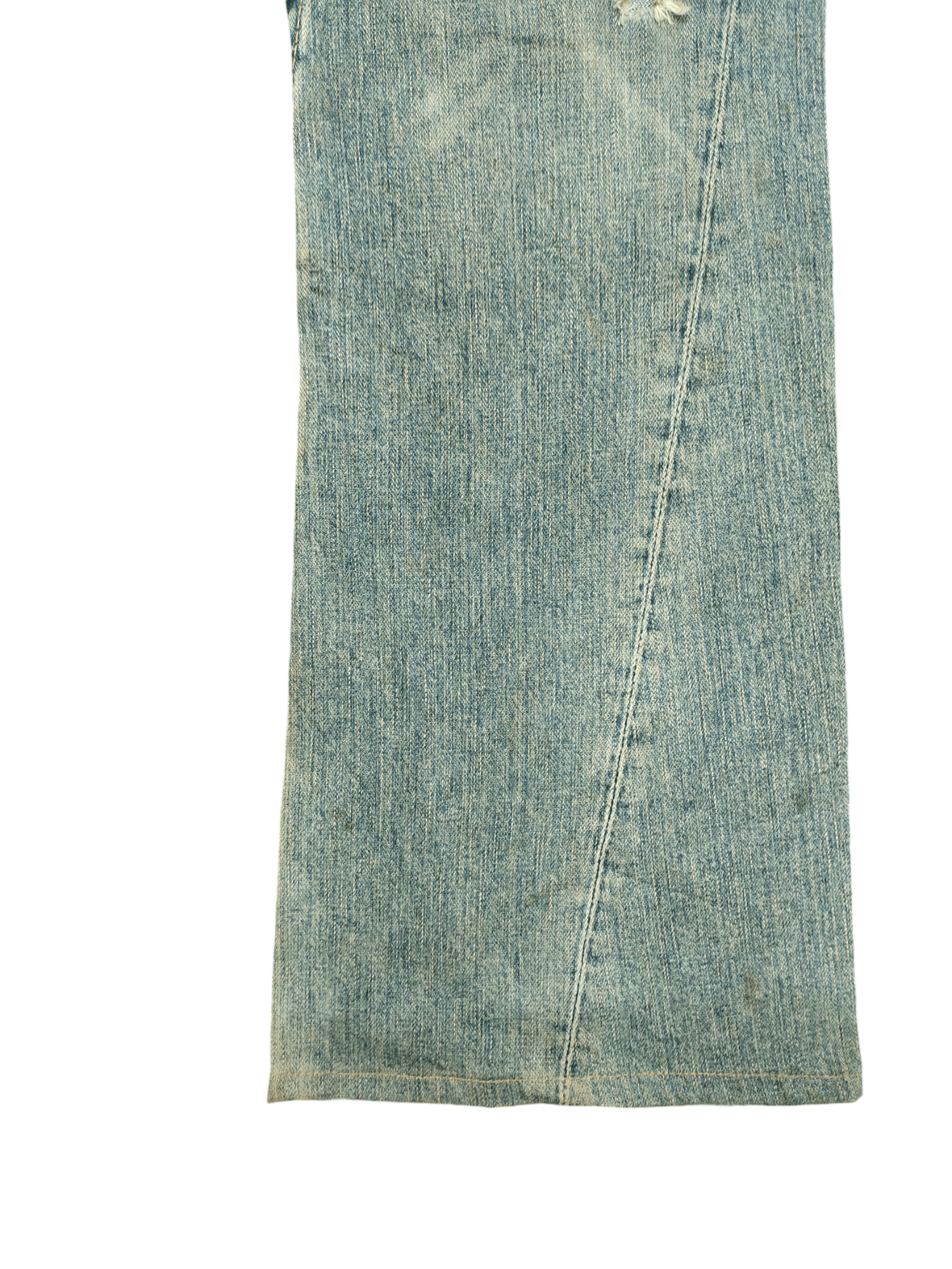 True Religion Flare Jean True Religion Leather Trim Distress Faded Bootcut Size US 31 - 8 Thumbnail