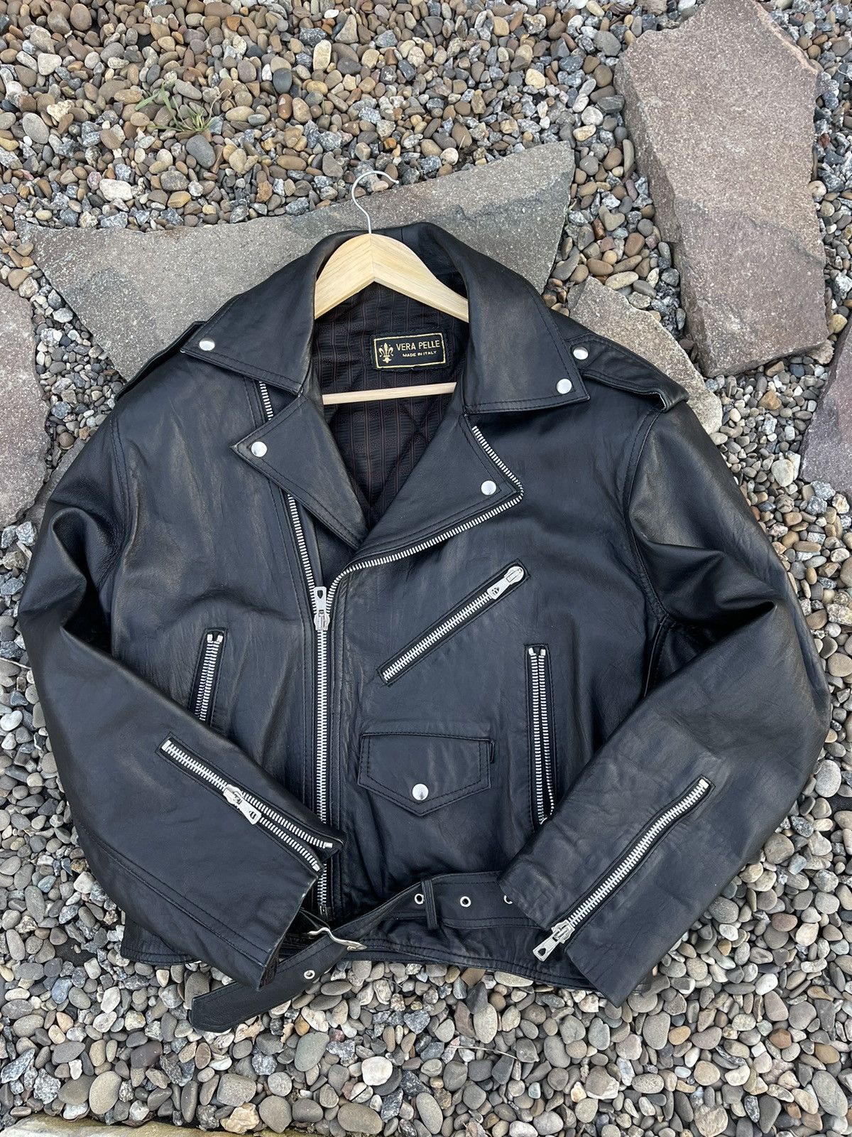 Designer Perfecto black leather jacket Size US L / EU 52-54 / 3 - 5 Thumbnail