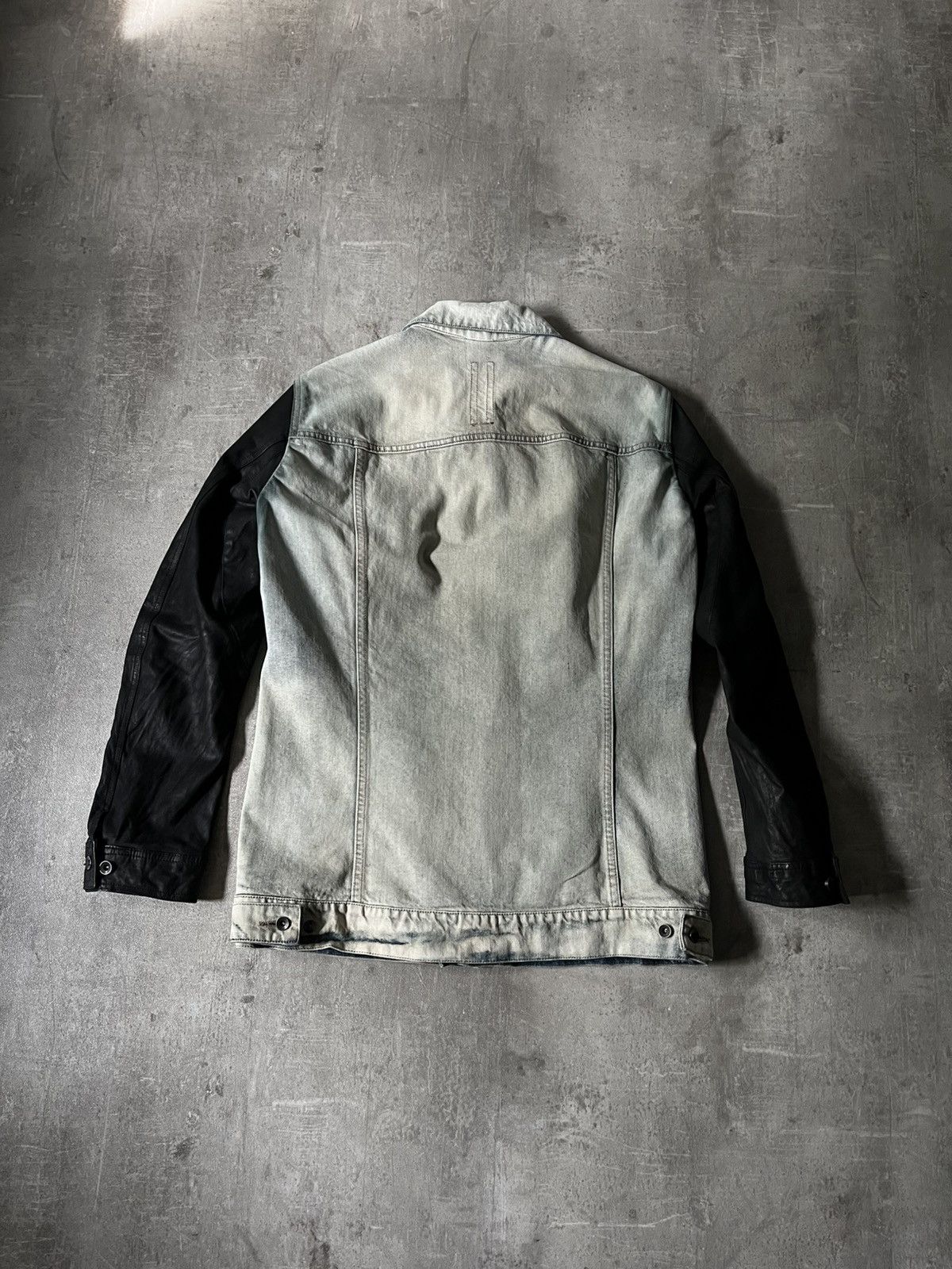 Rick Owens × Rick Owens Drkshdw Rick Owens hybrid denim calf stooge trucker jacket grail Size US L / EU 52-54 / 3 - 8 Thumbnail