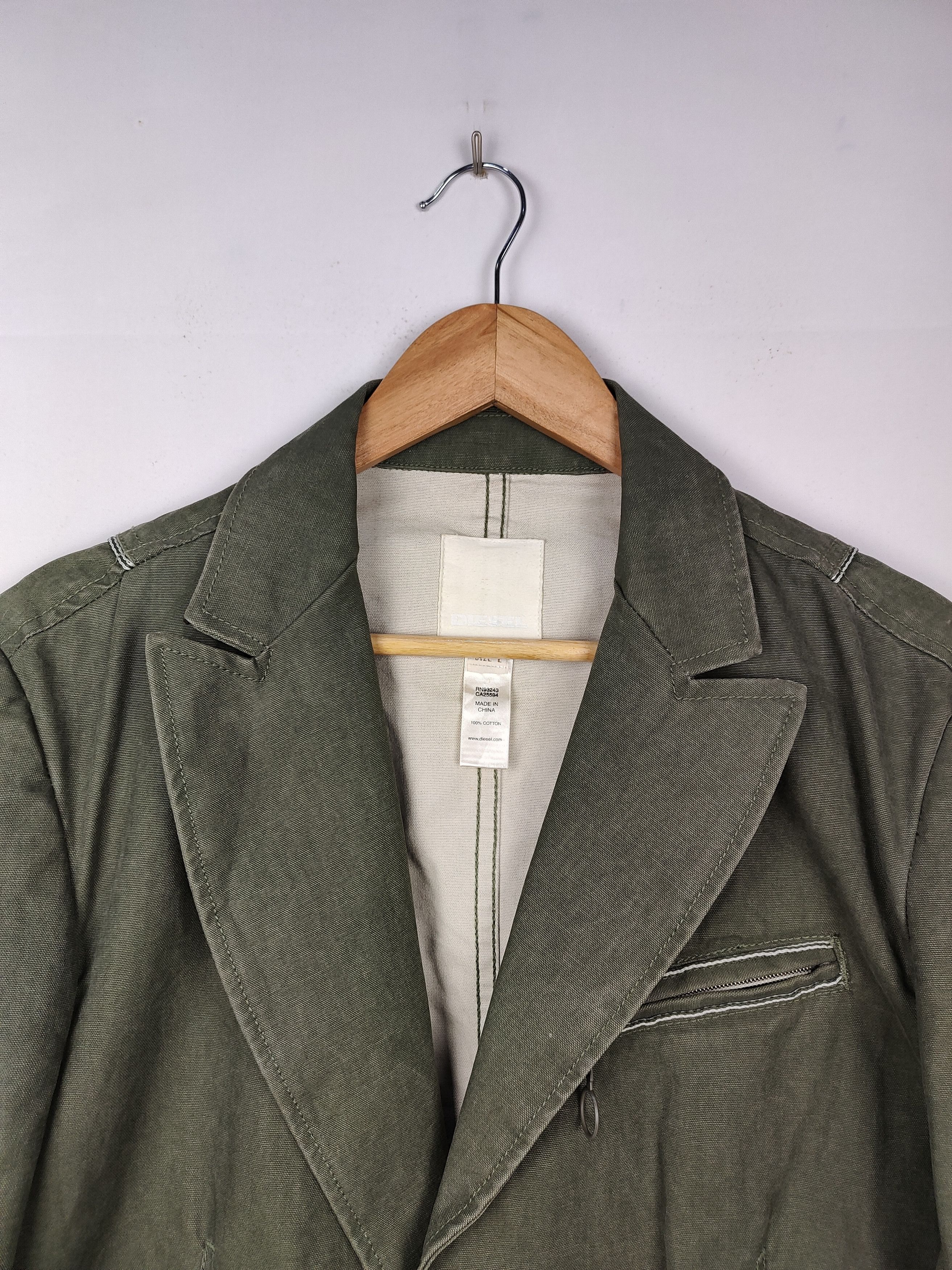 Diesel Vintage Diesel Cotton Blazer Jacket Size US M / EU 48-50 / 2 - 2 Thumbnail