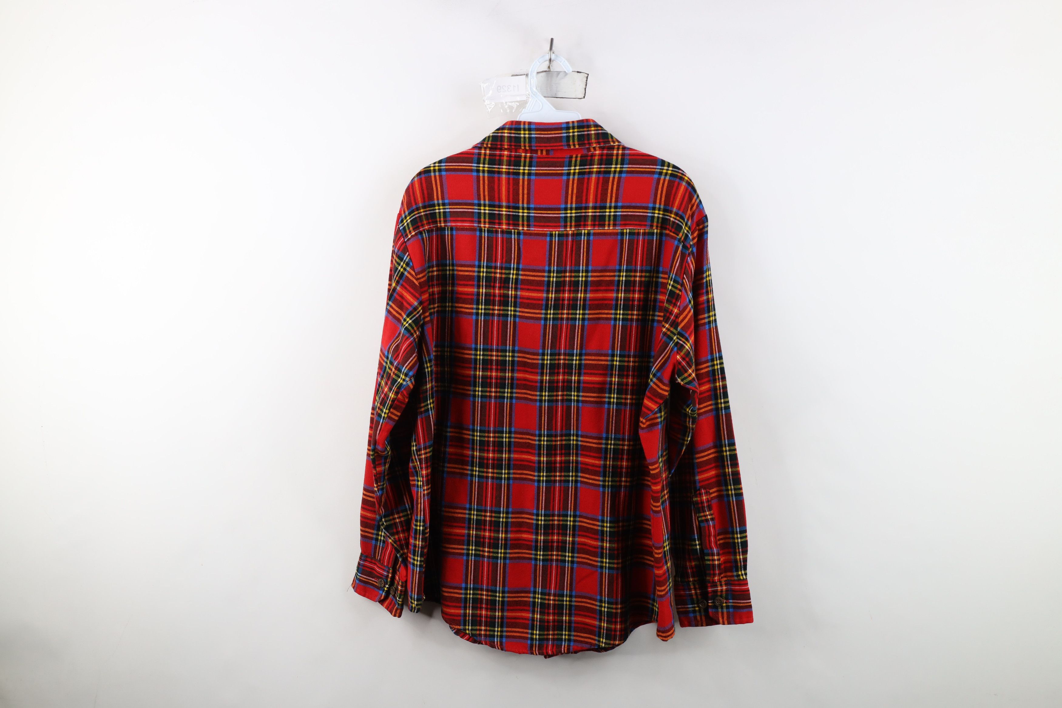 Vintage Vintage 70s Streetwear Knit Collared Button Shirt Plaid Size US L / EU 52-54 / 3 - 11 Thumbnail