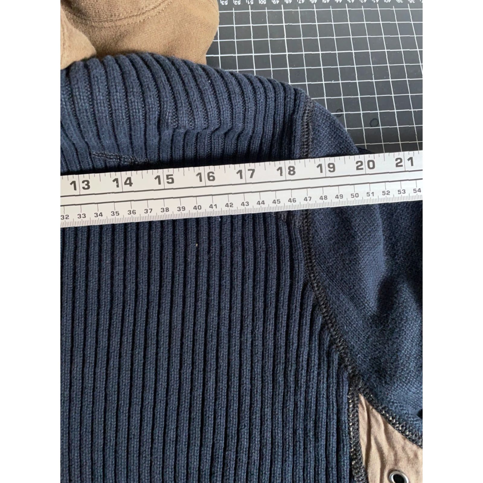 Carbon2Cobalt Carbon2Cobalt Hoodie 1/4 Zip Sweater Mens Large Dark Blue Cotton Knit Pullover Heavyweight Casual Vintage 90s Hipster Retro Mens Clothing Size US L / EU 52-54 / 3 - 7 Thumbnail