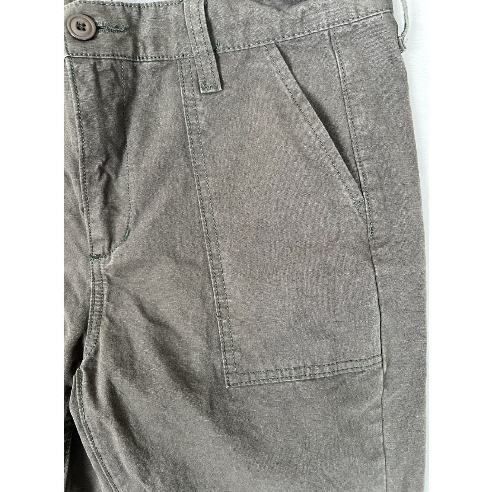 Vintage Joe's Pants Women's 28 Green Twill Chino Straight Leg Casual Ripstop Size 28" / US 6 / IT 42 - 2 Thumbnail