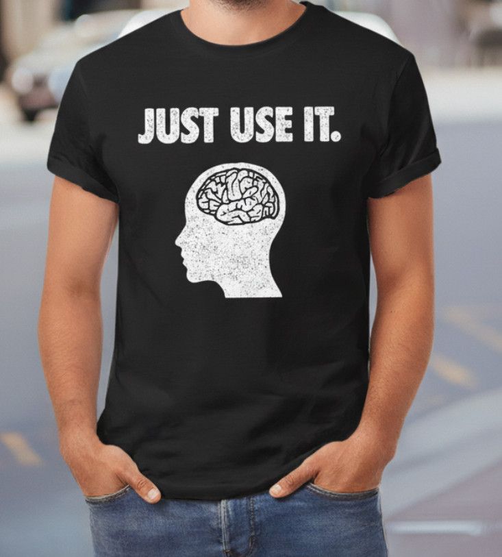 Other Streetwear Retro Just Use It Brain Art Print T-Shirt Punk Size US L / EU 52-54 / 3 - 2 Thumbnail