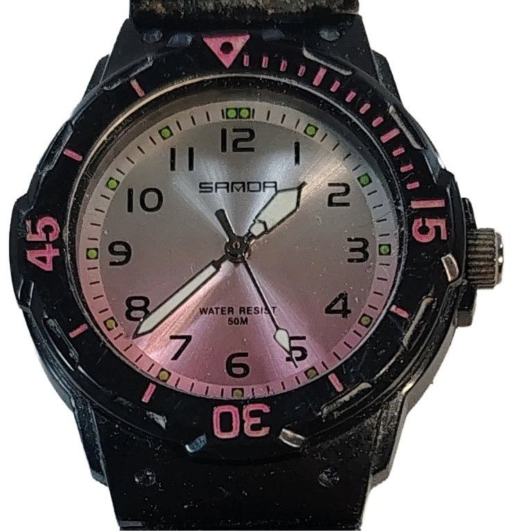 Other Women's Pink & Black Samoa Rugged All-Terrain Wrist Watch Size ONE SIZE - 1 Thumbnail