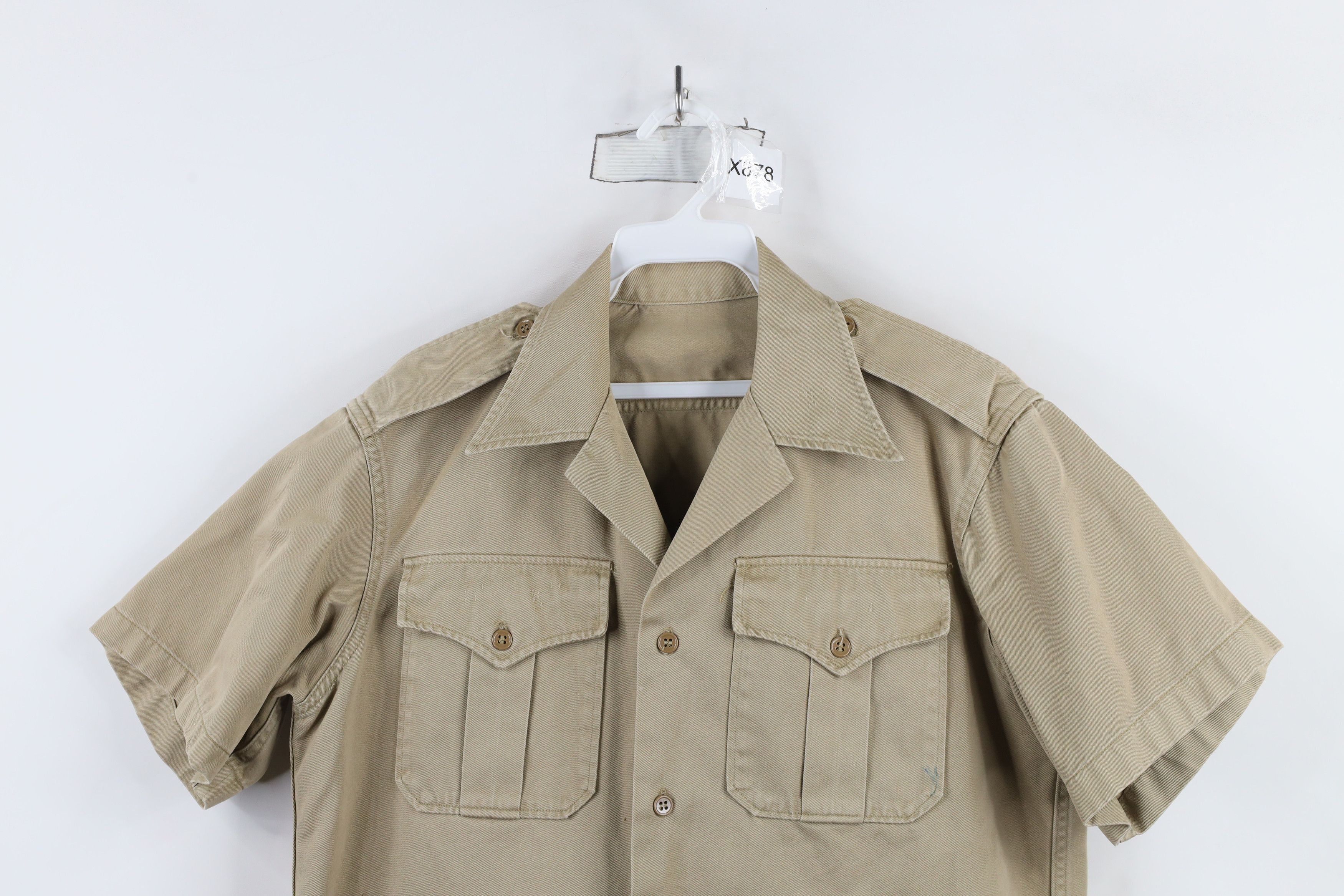 Vintage Vintage 50s Korean War Cotton Twill Uniform Shirt Khaki USA Size US M / EU 48-50 / 2 - 2 Thumbnail