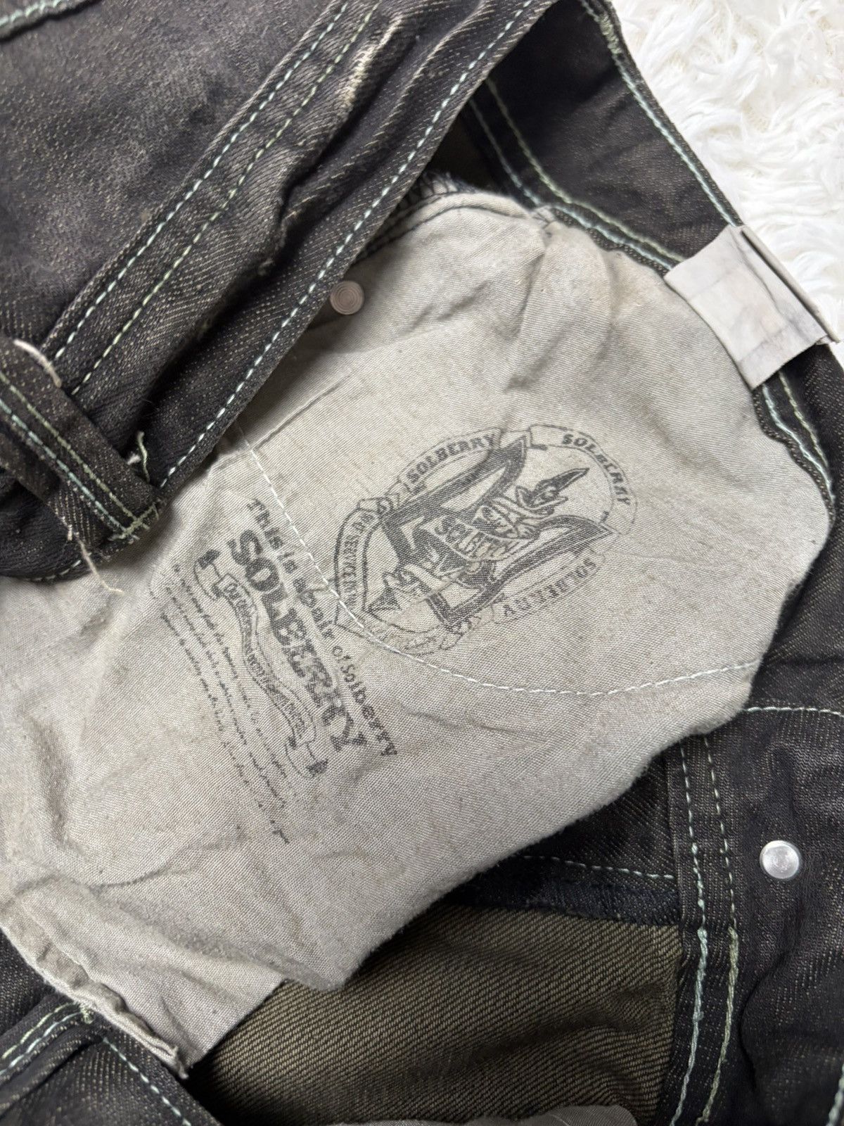 Japanese Brand Rare Solberry printed mudwash jeans Size US 33 - 4 Thumbnail