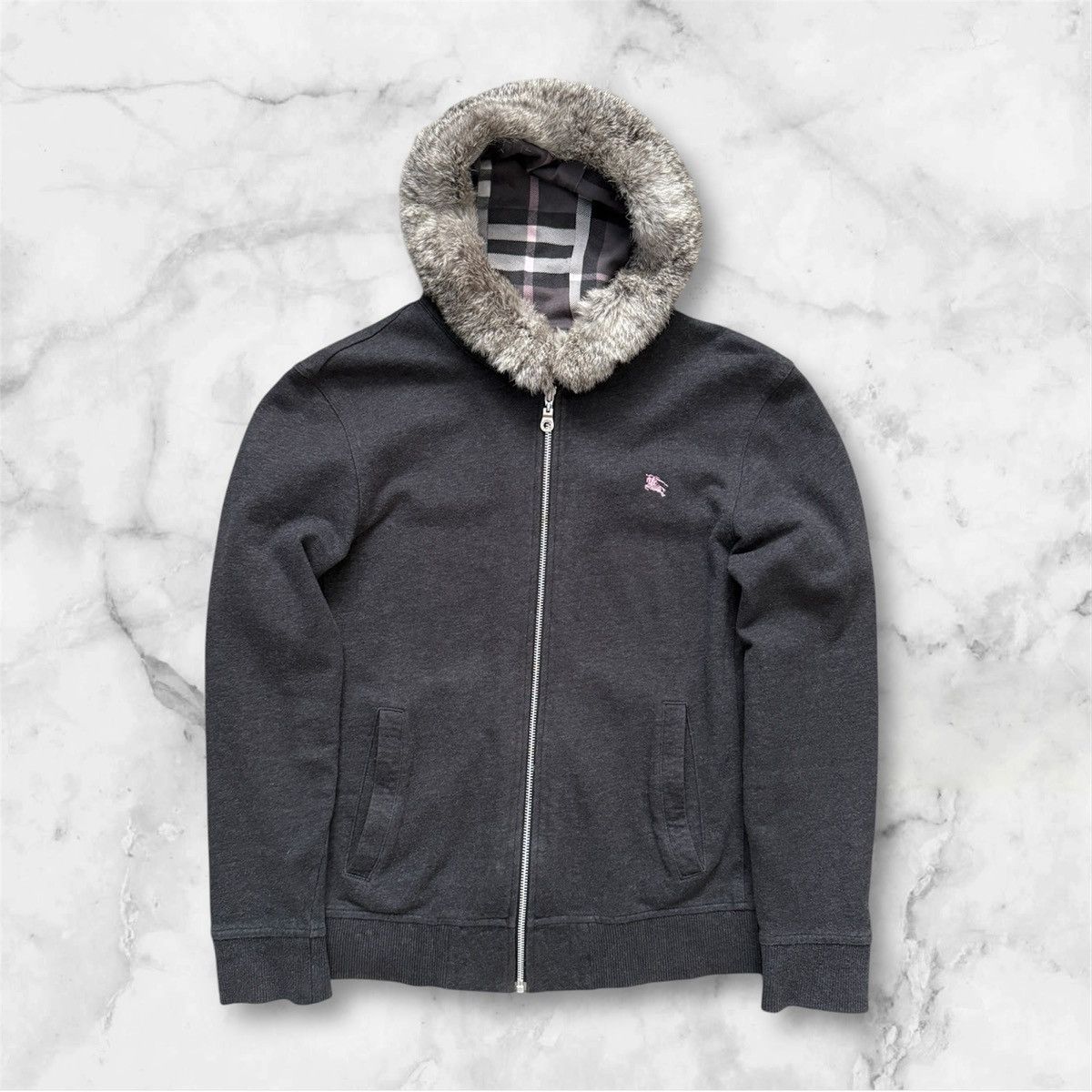 Burberry Burberry Black Label Removable Fur Hoodie | Grailed