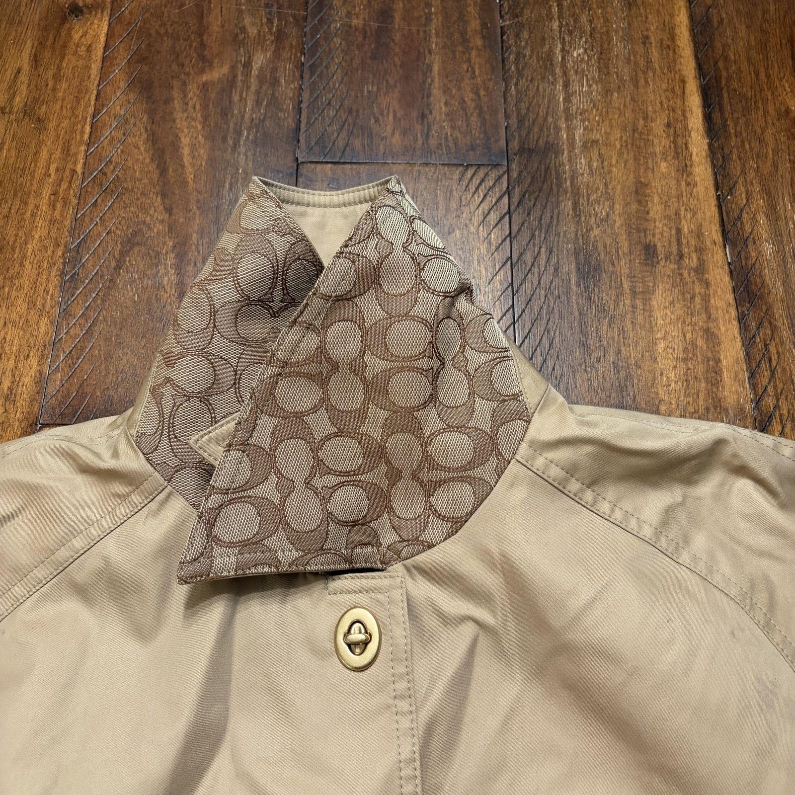 Coach Coach Trench Coat Womens M/L Beige Cotton Blend 3/4 Sleeve Size M / US 6-8 / IT 42-44 - 12 Thumbnail