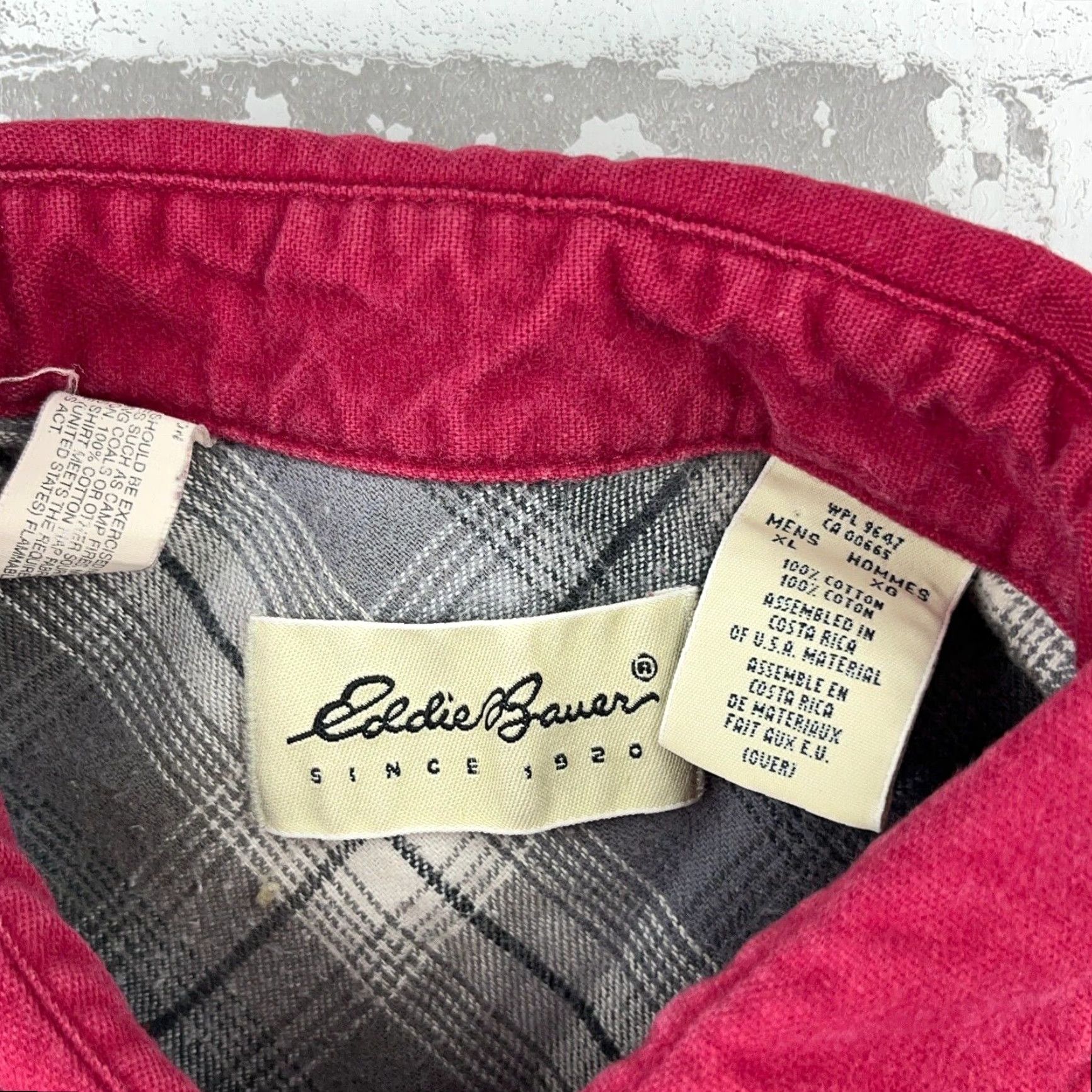 Eddie Bauer VINTAGE Eddie Bauer Shirt Men XL Red Chamois Cloth Heavy 90s Button Up Camp Size US XL / EU 56 / 4 - 3 Thumbnail