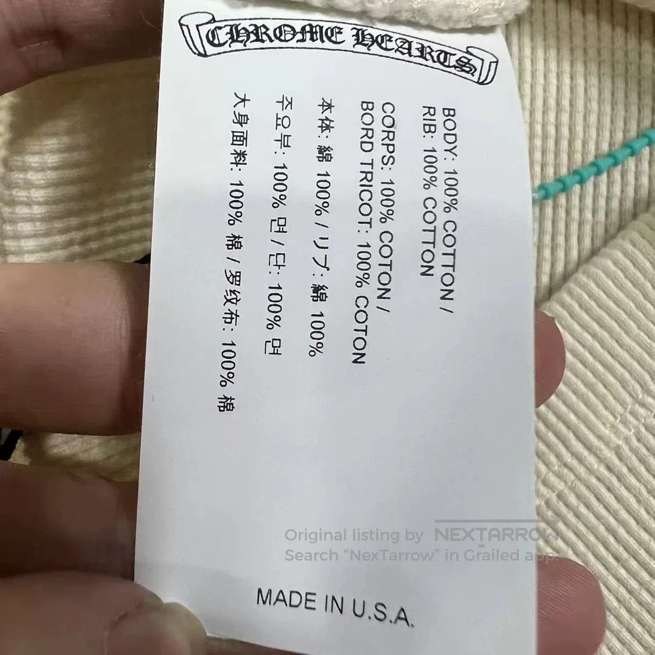 Chrome Hearts Chrome Hearts Waffle Knit Three Silver Button Top. Size US M / EU 48-50 / 2 - 5 Thumbnail