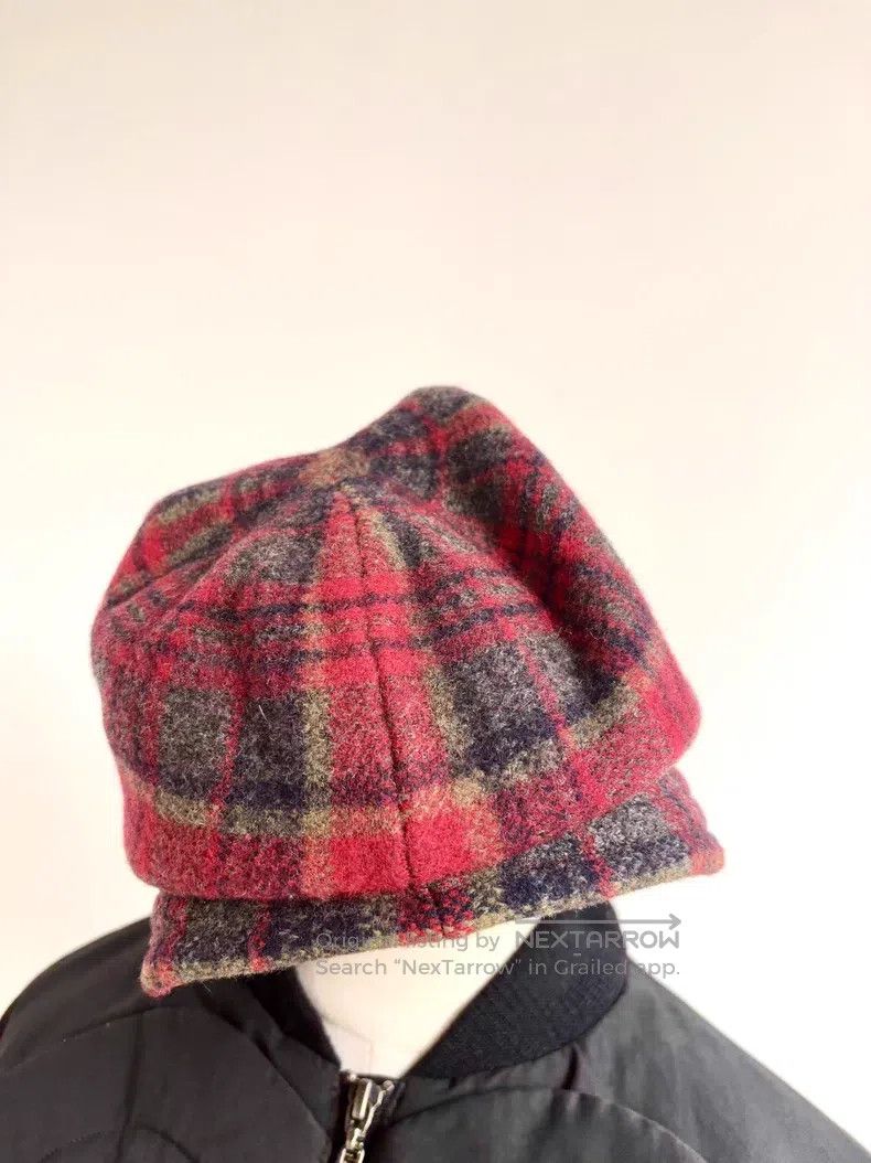 Vivienne Westwood Vivienne Westwood Vintage Red and Grey Plaid Newsboy Cap Size ONE SIZE - 3 Thumbnail