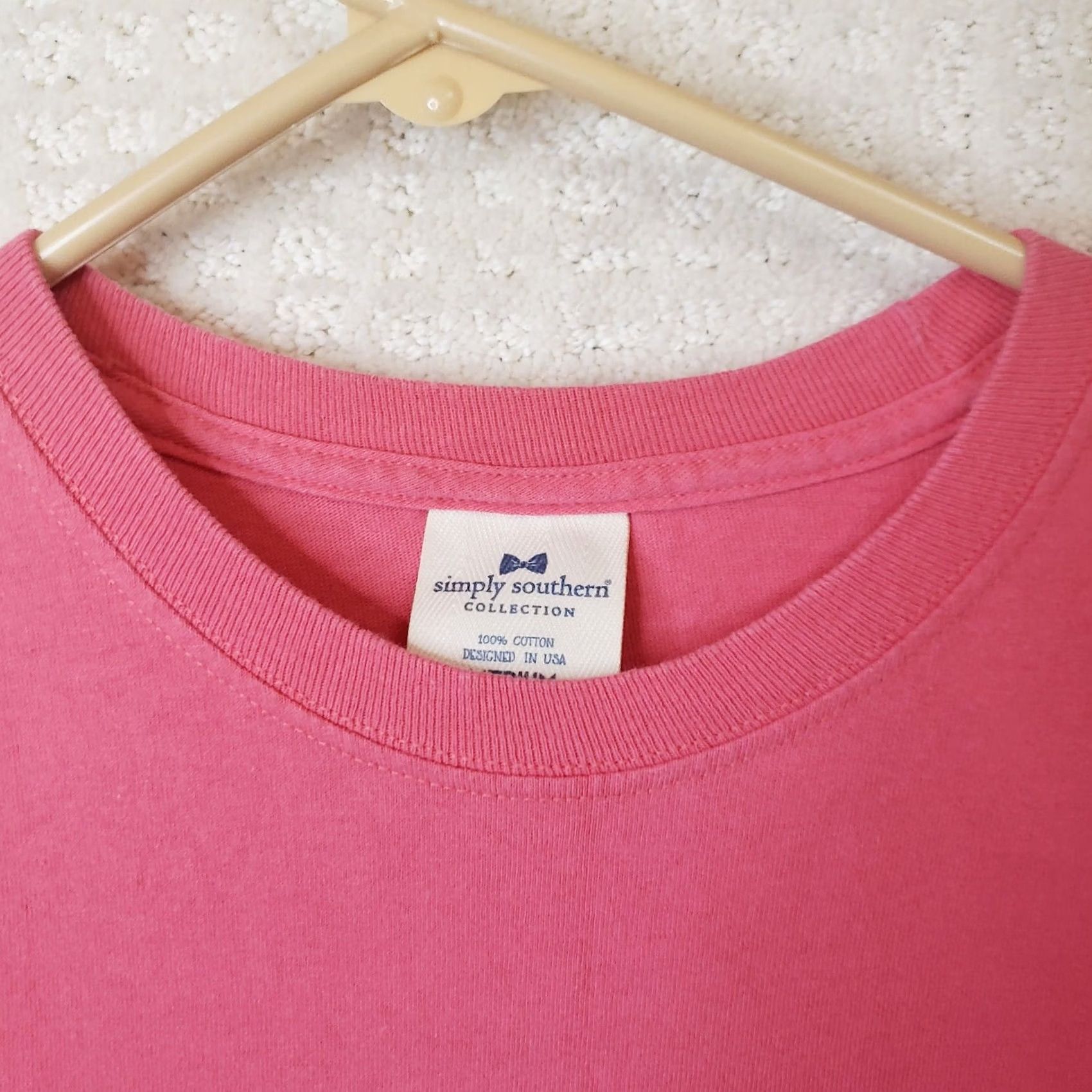 Pinko Simply Southern Womens's M Pink Cotton Turtle Graphic Short Sleeve T Shirt NWOT Size M / US 6-8 / IT 42-44 - 4 Thumbnail