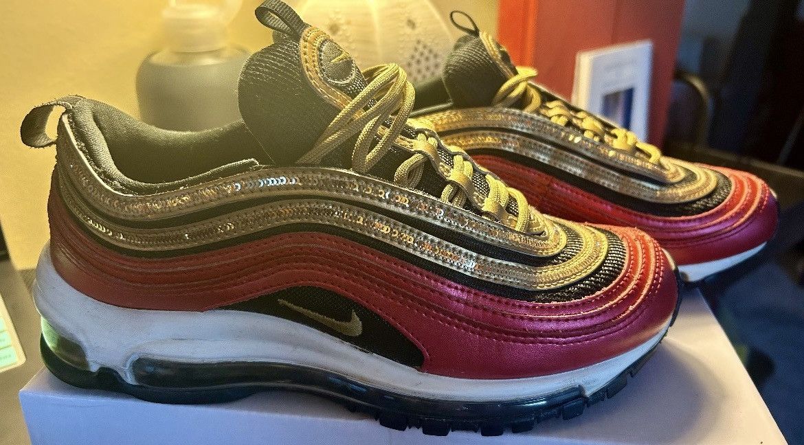 Nike Nike air max 97 red and gold sequin women size 6.5 Size US 6.5 / IT 36.5 - 3 Thumbnail