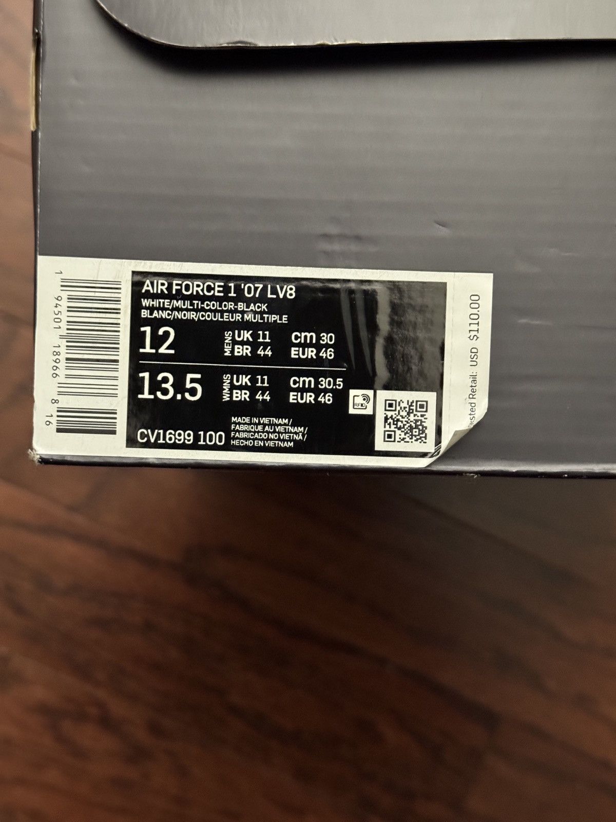 Nike Air Force 1 Low Iridescent Pixel Swoosh Size US 12 / EU 45 - 8 Thumbnail