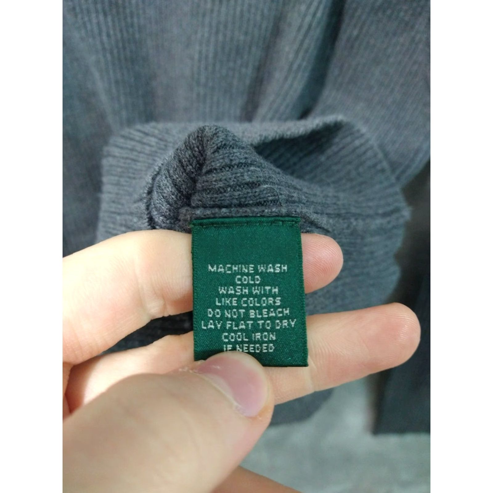 Ralph Lauren Ralph Lauren Sweater Womens XL Gray Cotton Turtleneck Pullover Logo Knit Pullover - Kev? Size XL / US 12-14 / IT 48-50 - 6 Thumbnail