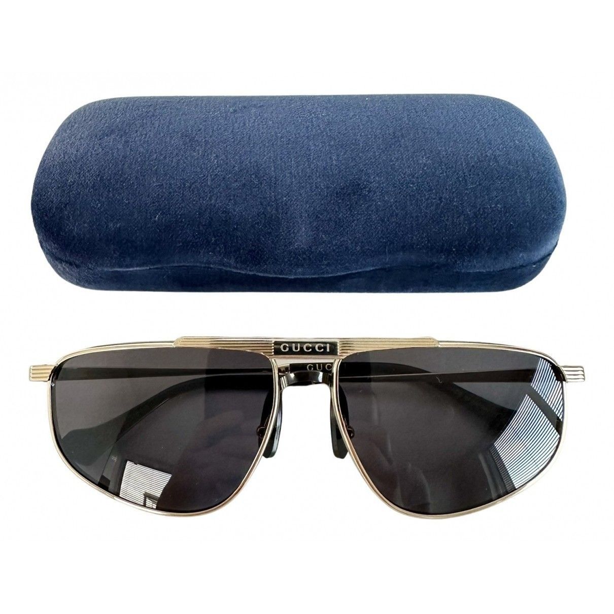 image of Black Metal Gucci Sunglasses, Women's