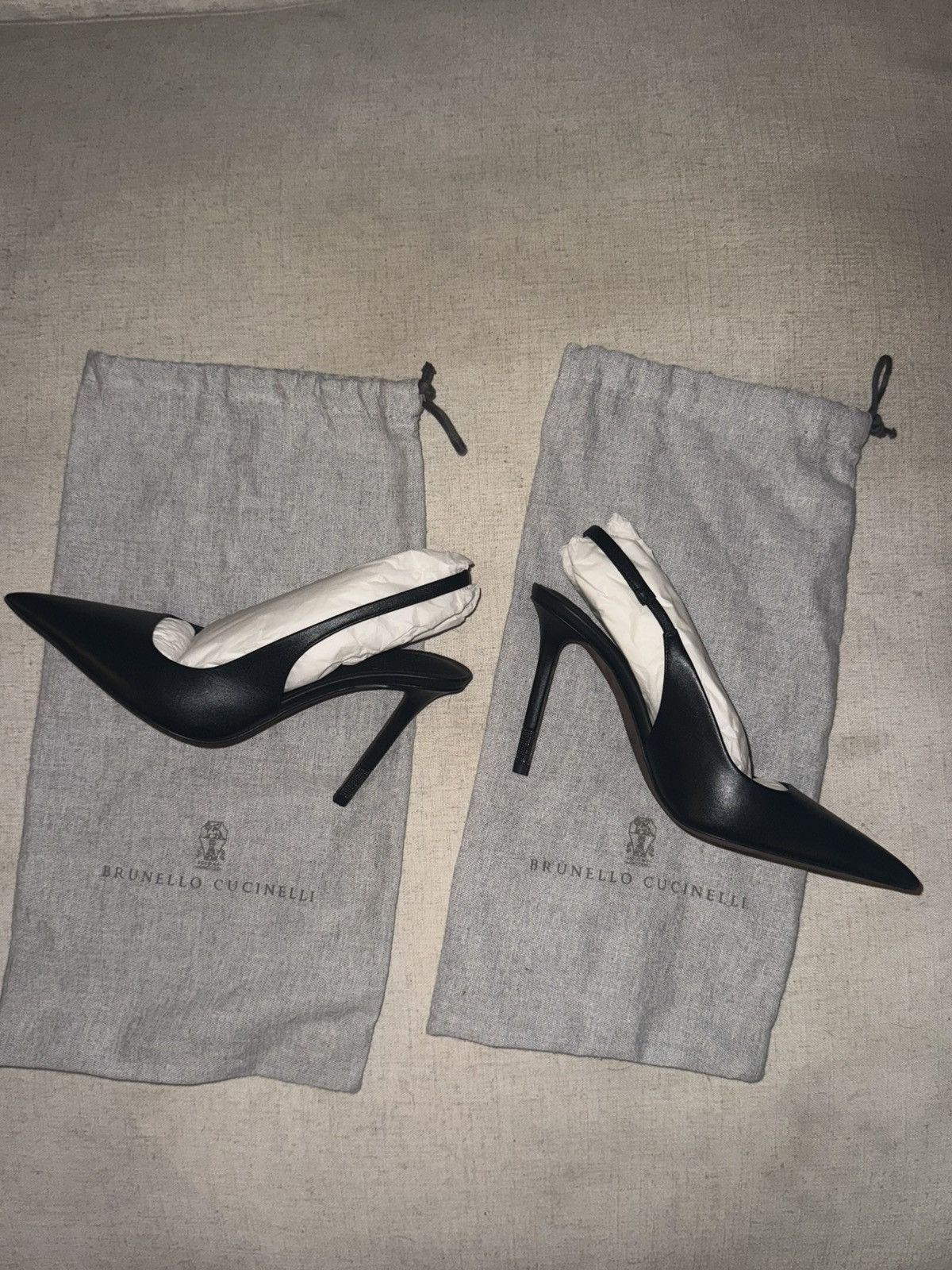 Brunello Cucinelli Brunello cucinelli calf skin sling back heel Size US 6 / IT 36 - 6 Thumbnail