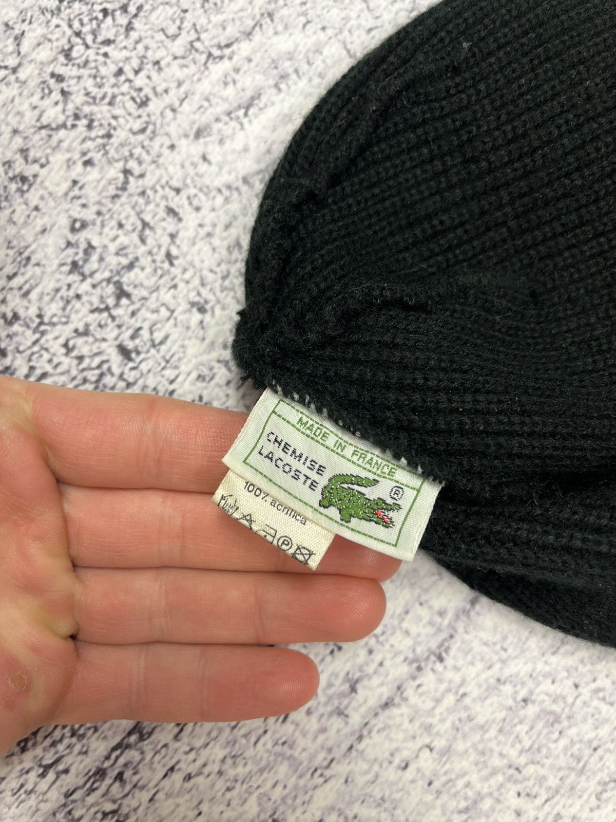 Lacoste Vintage Lacoste Acrylic Beanie Hat 90s Made In France Hype Size ONE SIZE - 19 Thumbnail