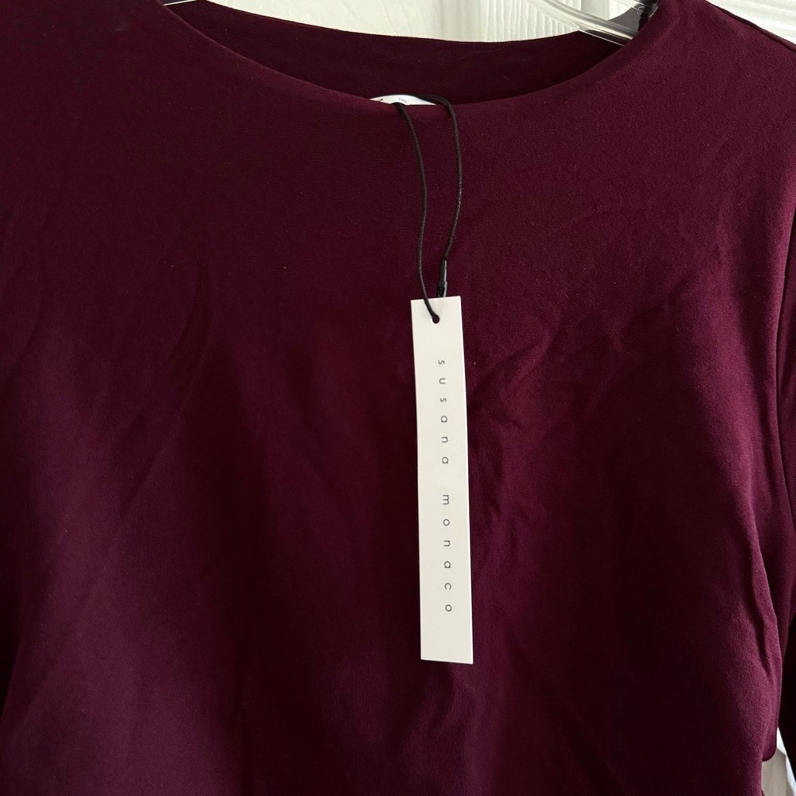 Susana Monaco NWT! Susana Monaco Burgundy Color Dress, Size S Size S / US 4 / IT 40 - 10 Thumbnail