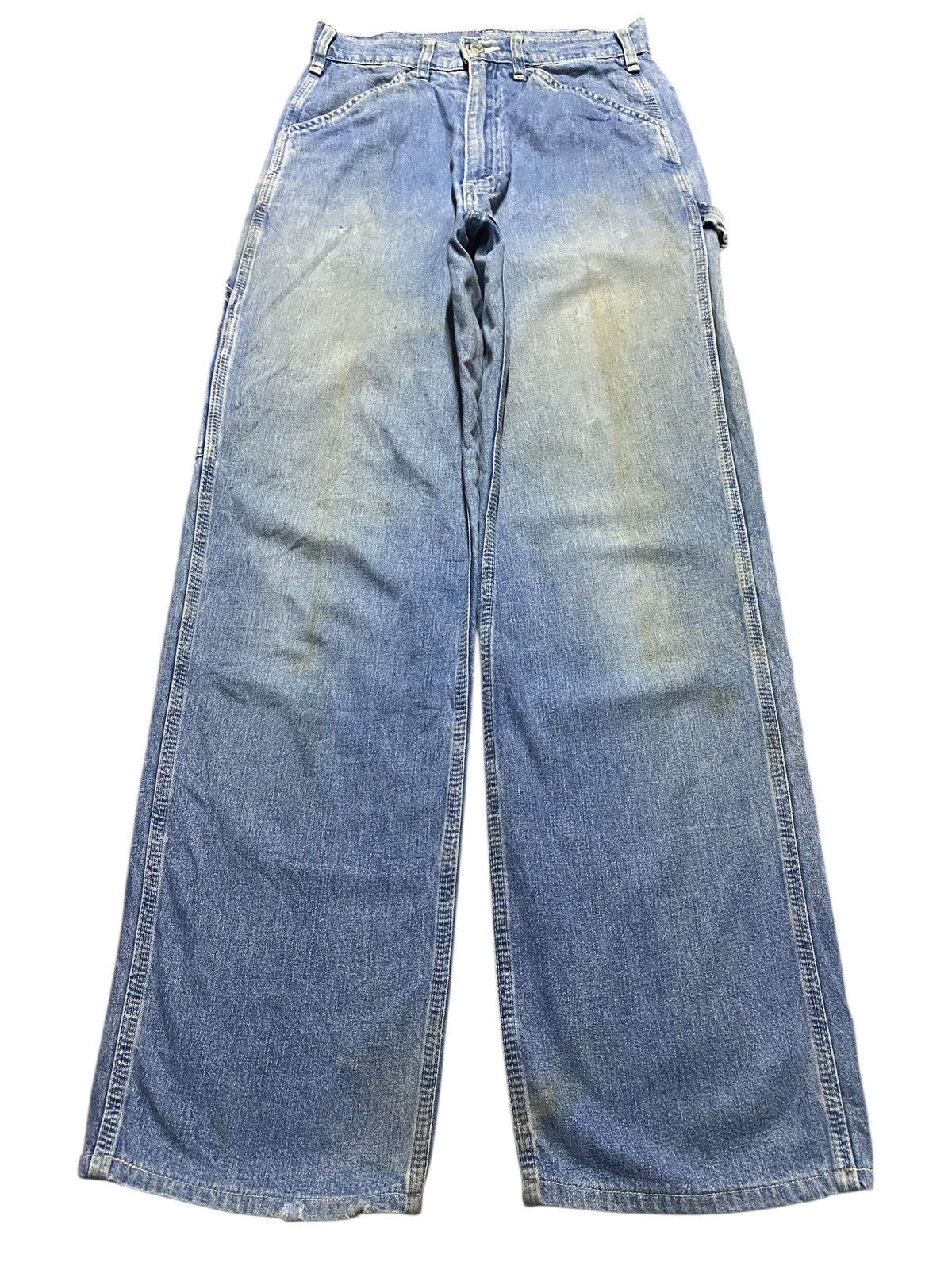 Levi's Vintage Clothing Vintage Levis Japan Big E White Tab Carpenter Baggy Jeans Size US 27 - 1 Thumbnail