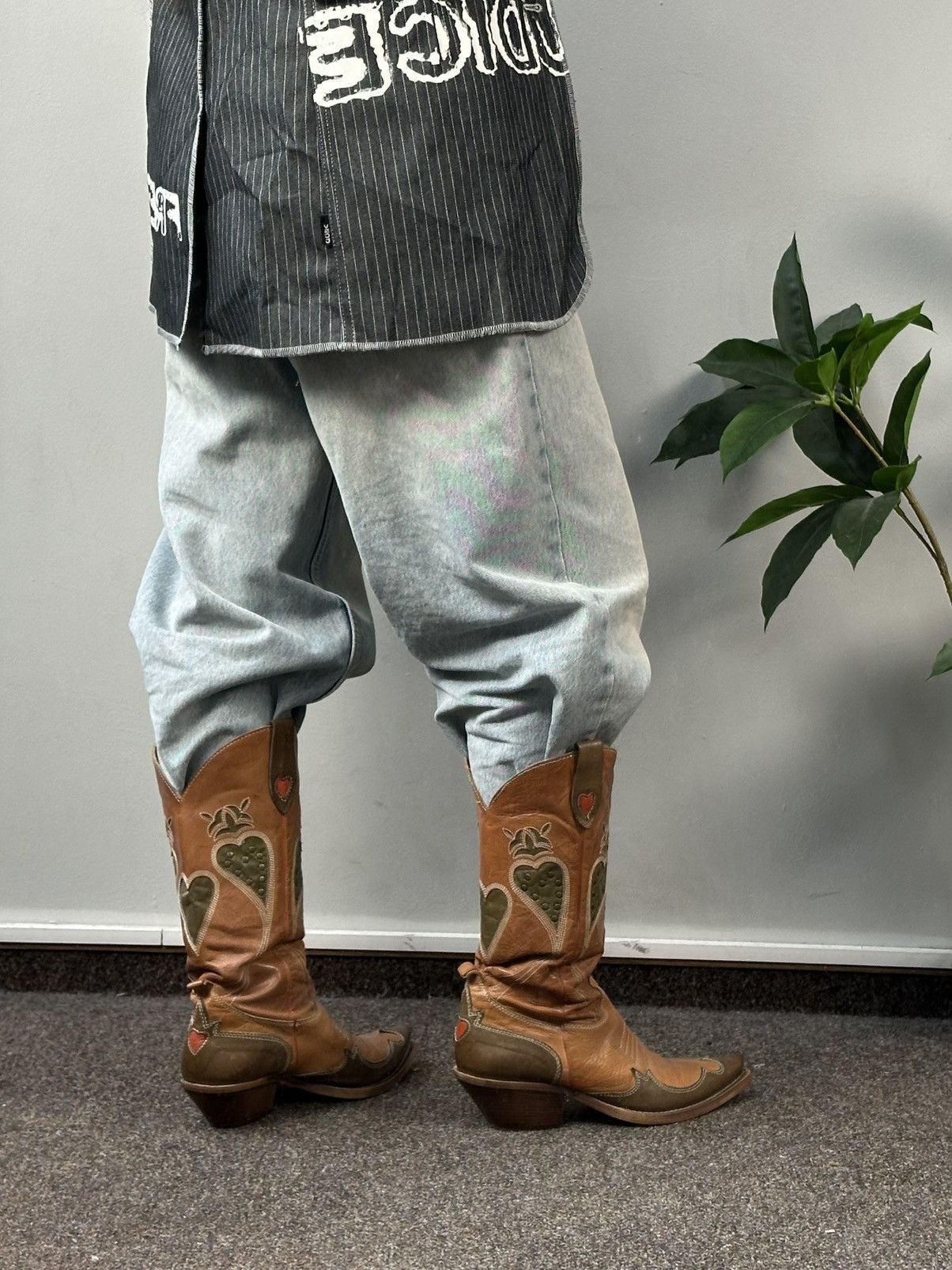 Cowboy Equipment × Leather × Vintage Vintage brown cowboy boots rare Size US 7 / IT 37 - 5 Thumbnail
