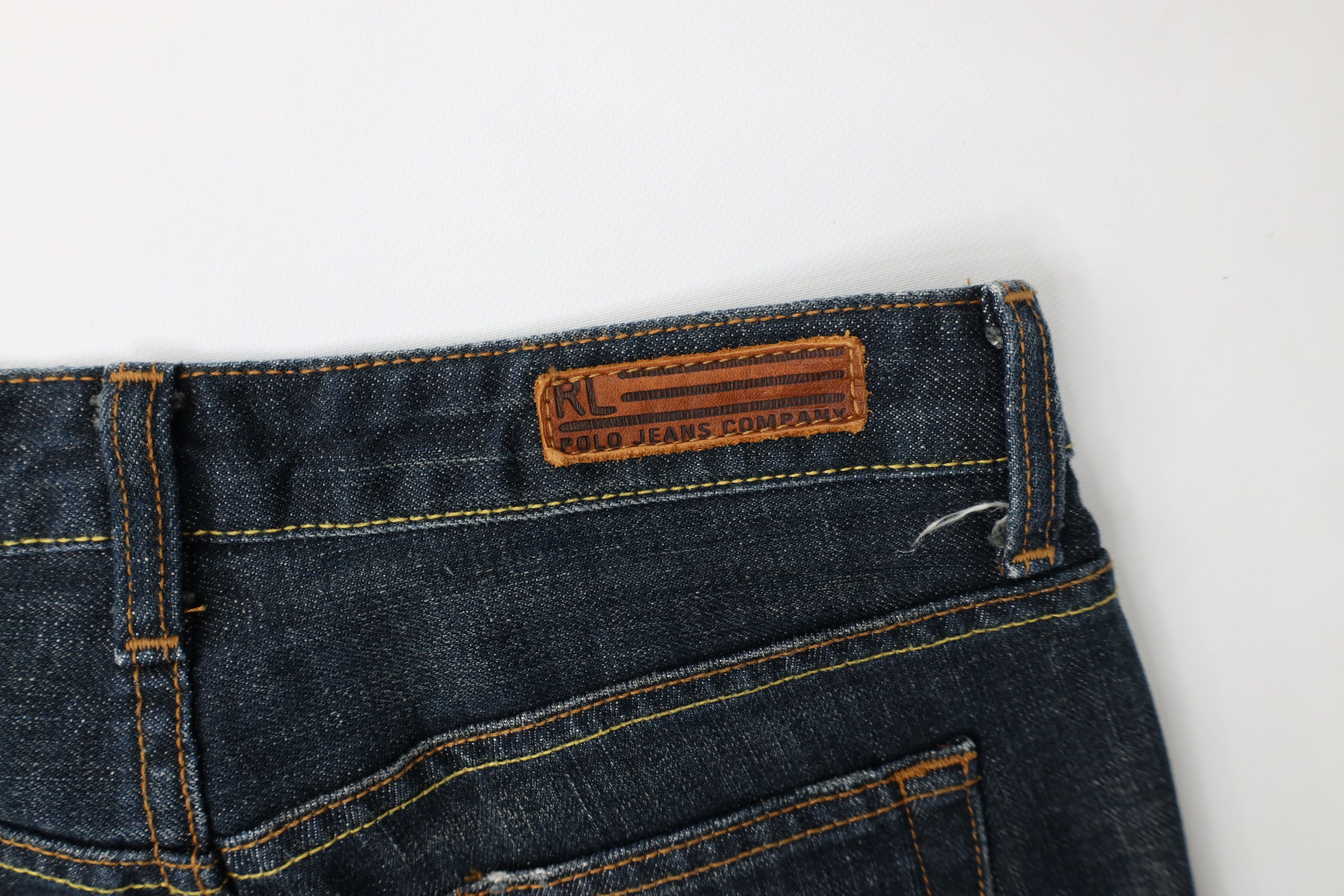 Ralph Lauren Vintage 90s Ralph Lauren Wide Leg Denim Jeans Blue Cotton Size 26" / US 2 / IT 38 - 16 Thumbnail