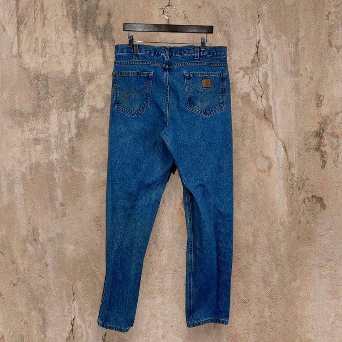 Vintage Carhartt Jeans Relaxed Fit Medium Wash Work Wear Denim | Grailed