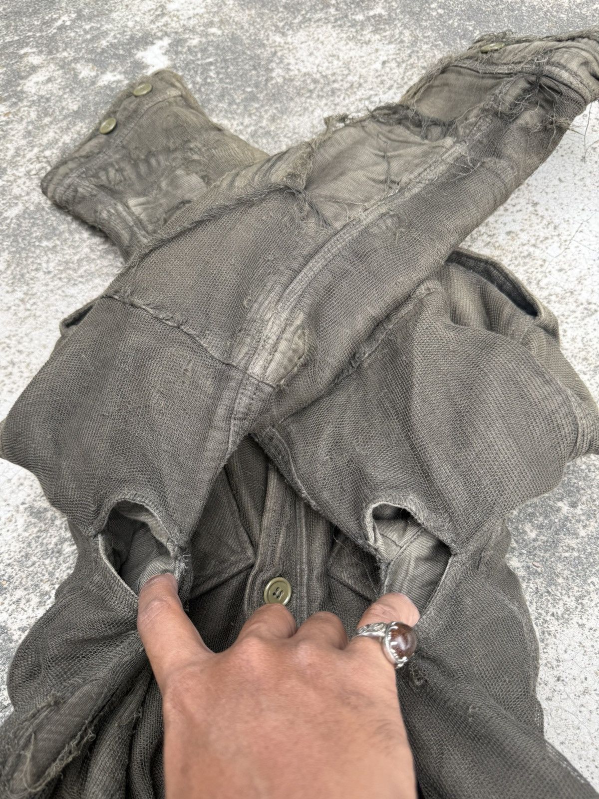 Maison MIHARA YASUHIRO 🔥 MiharaYasuhiro AW05 Distressed Dutch Military Field Jacket Size US S / EU 44-46 / 1 - 10 Thumbnail